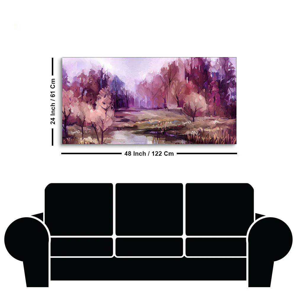 Fall Season Nature View Canvas Wall Painting - Image 7
