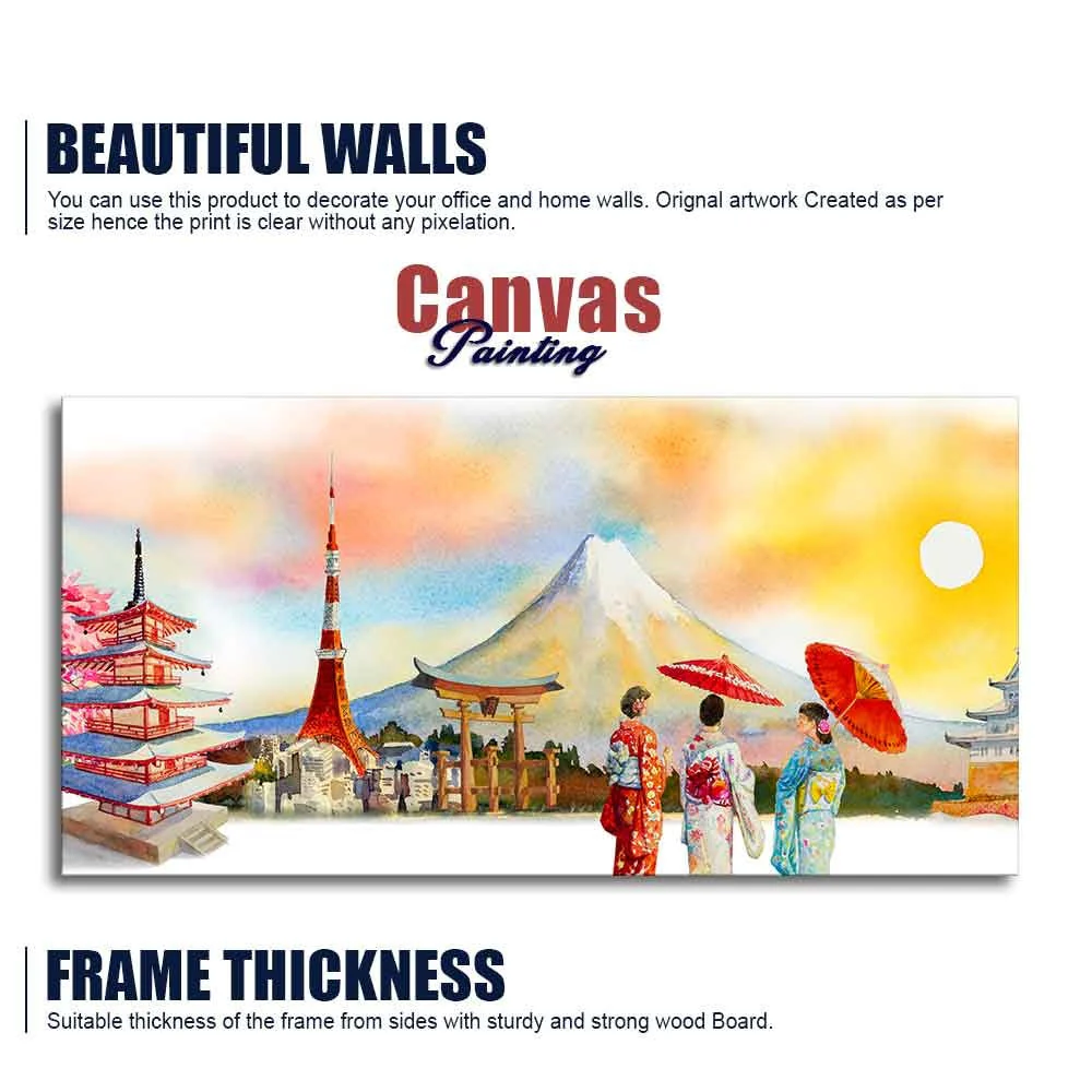 Famous Places of Japan Canvas Wall Painting - Image 6