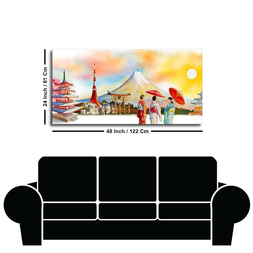 Famous Places of Japan Canvas Wall Painting - Image 7