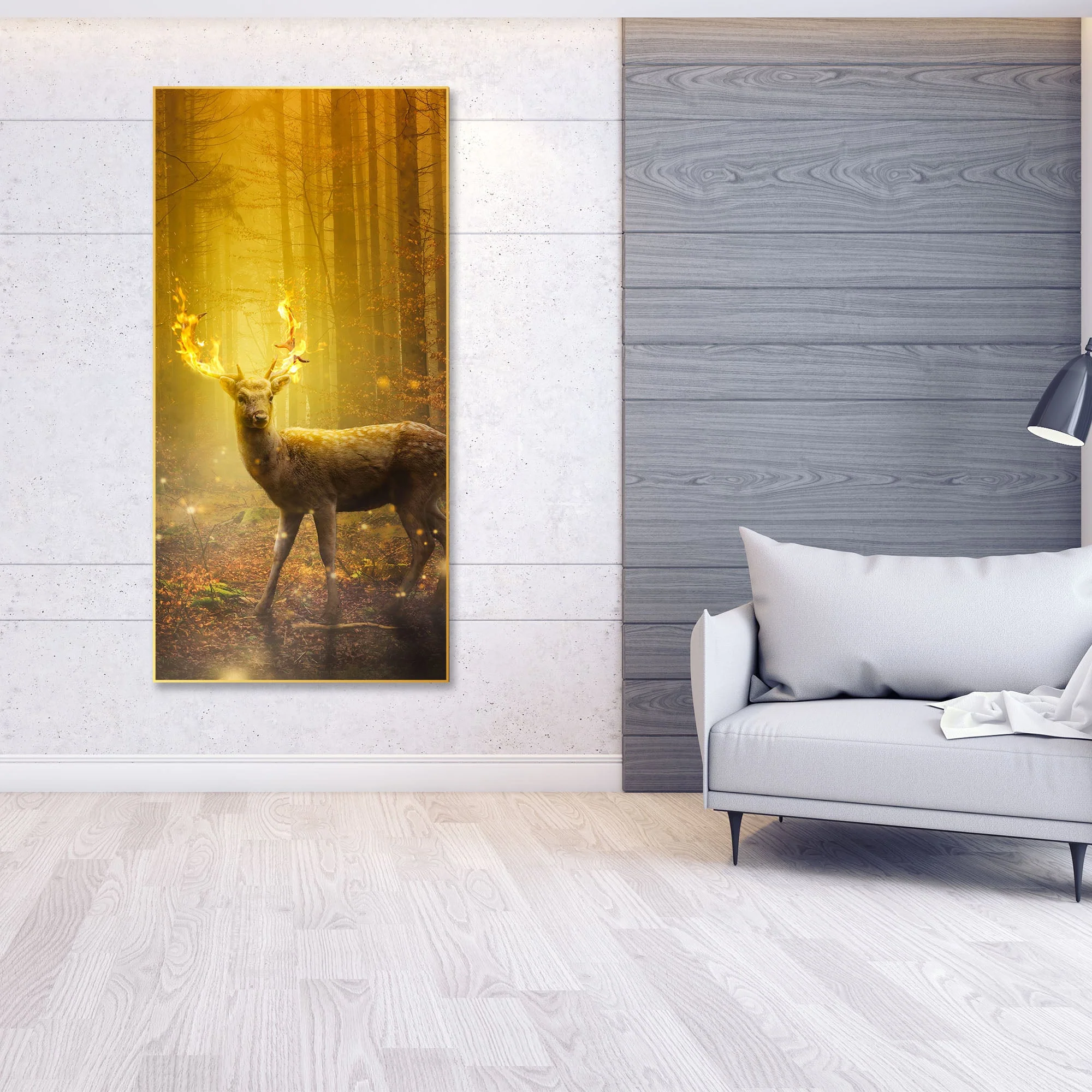 Fantasy Deer Floating Canvas Wall Painting - Image 2
