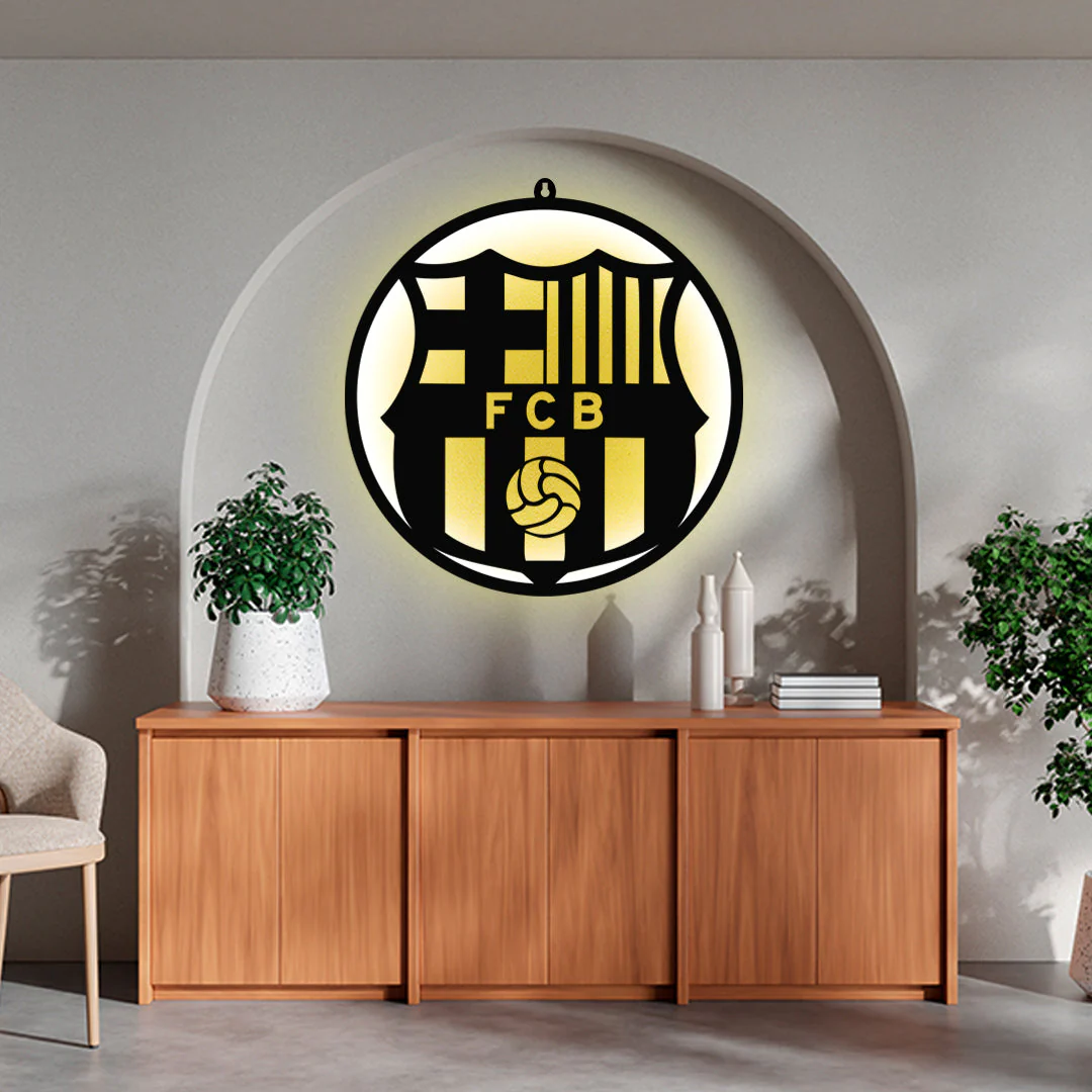FC Barcelona FCB LED Wall Frame Light for Sports Fan Wall Decor - Image 2