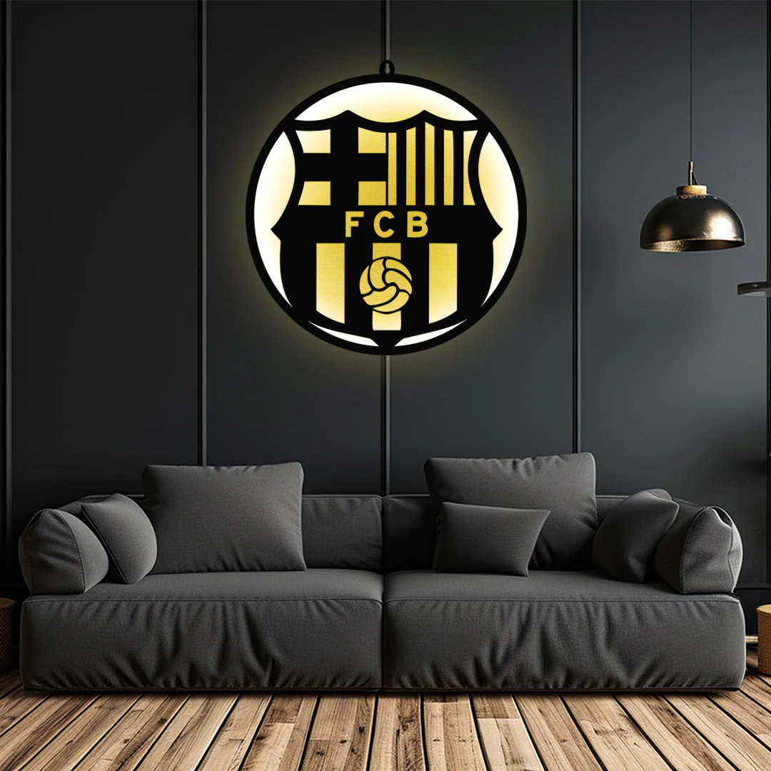 FC Barcelona FCB LED Wall Frame Light for Sports Fan Wall Decor - Image 4