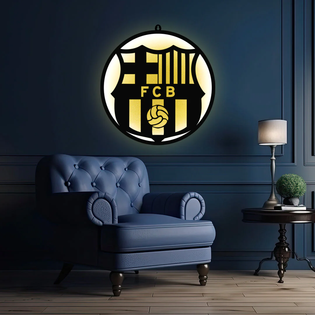 FC Barcelona FCB LED Wall Frame Light for Sports Fan Wall Decor - Image 5