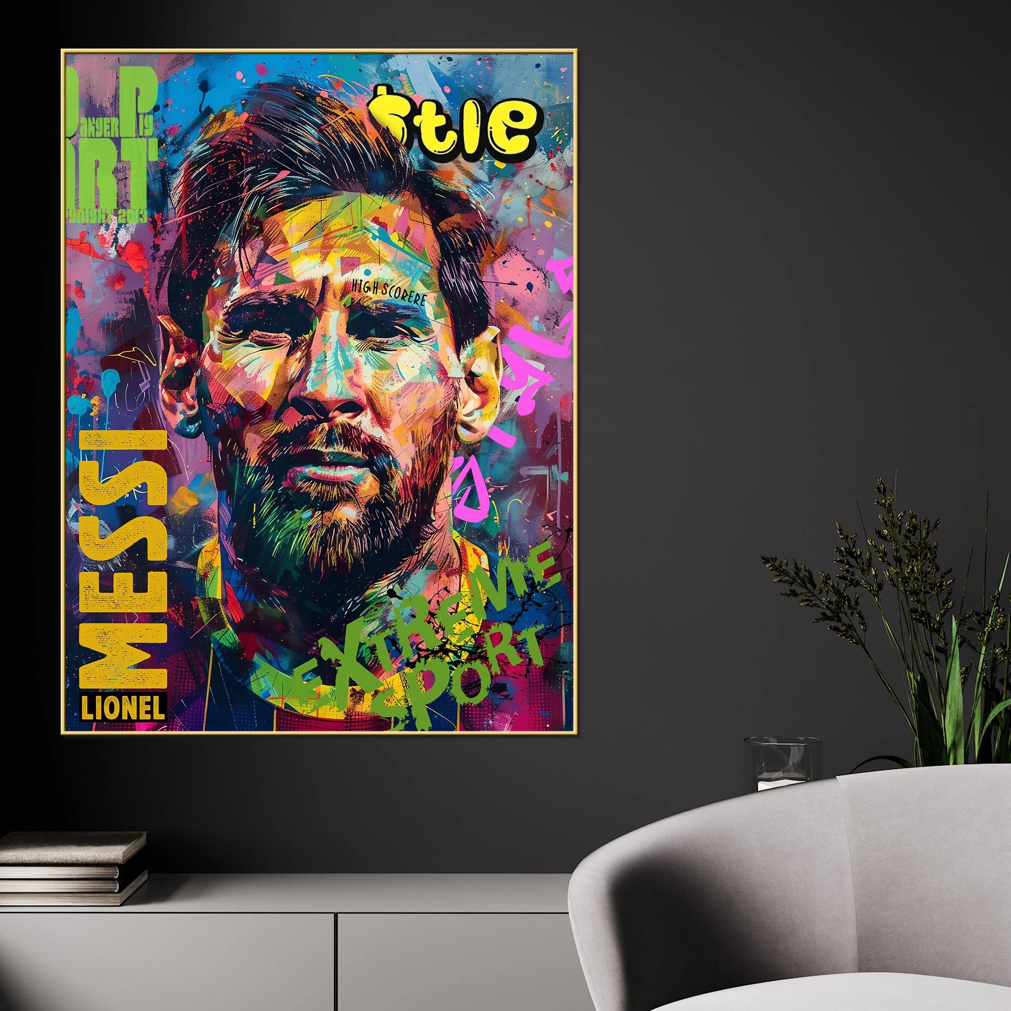 Feel The Inner Goat Cotton Canvas Wall Painting - Image 2
