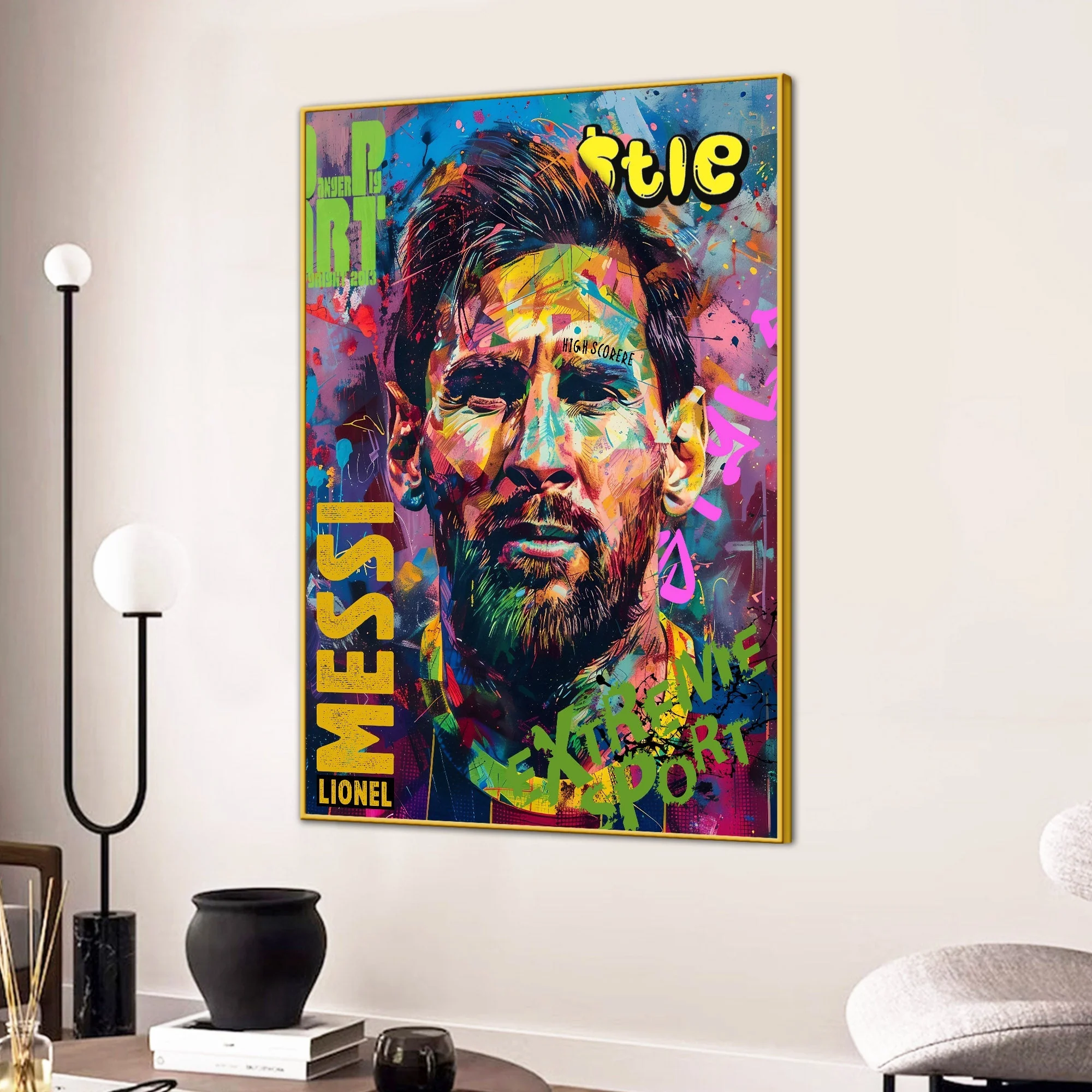 Feel The Inner Goat Cotton Canvas Wall Painting - Image 3