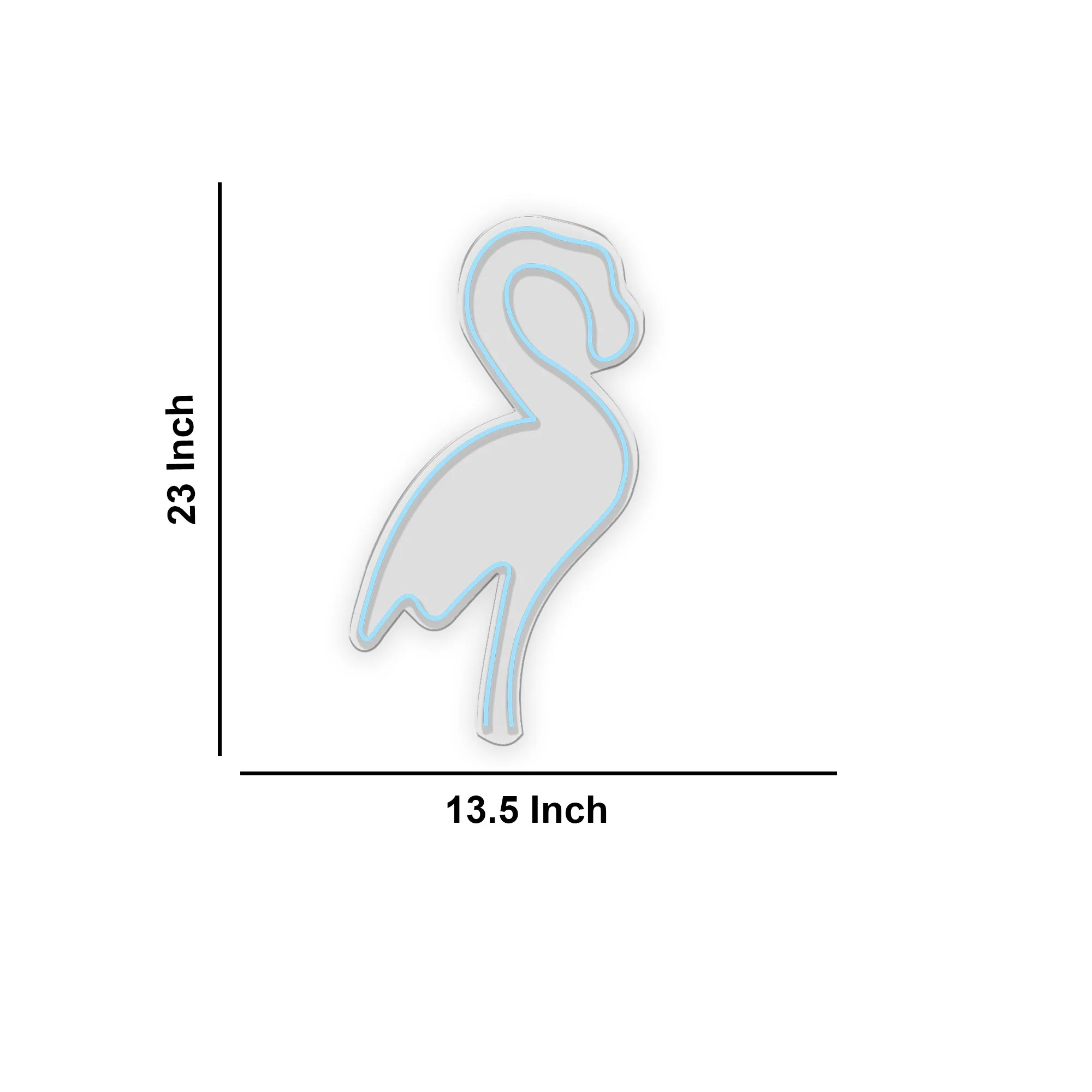 Flamingo Blue Neon Sign LED Light - Image 3