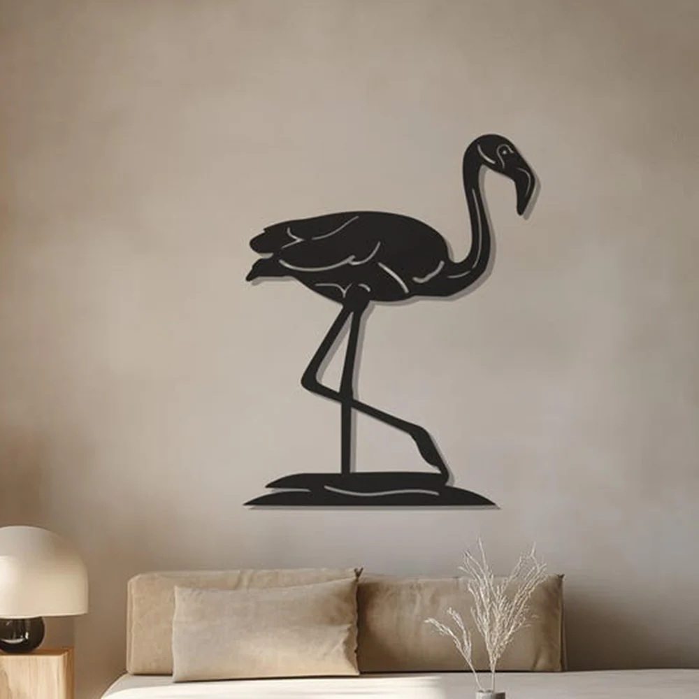 Flamingo Design Silhouette Metal Art Wall Decor - Image 4