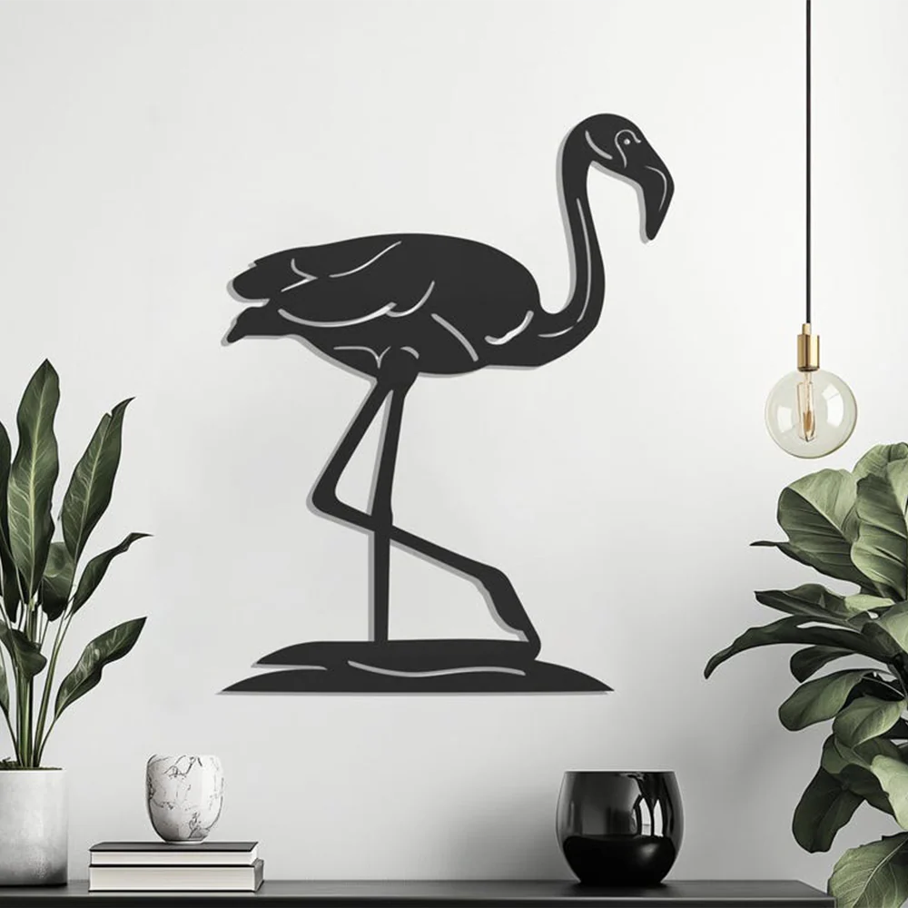 Flamingo Design Silhouette Metal Art Wall Decor - Image 5