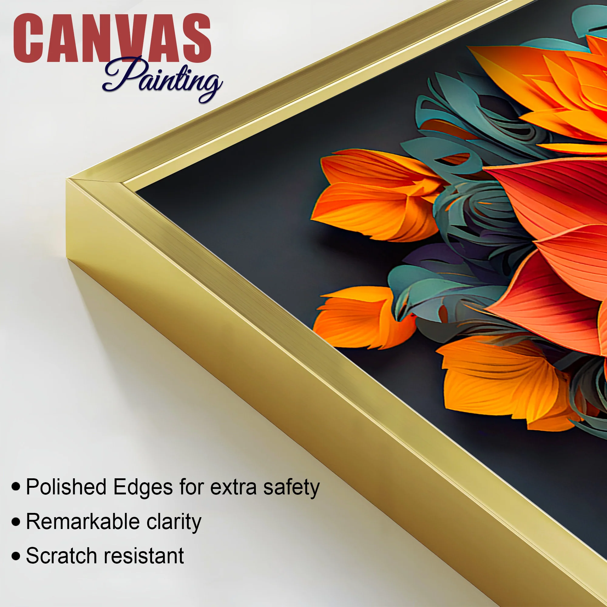 Floral Buddha Wall Canvas Painting for Home Decoration - Image 6