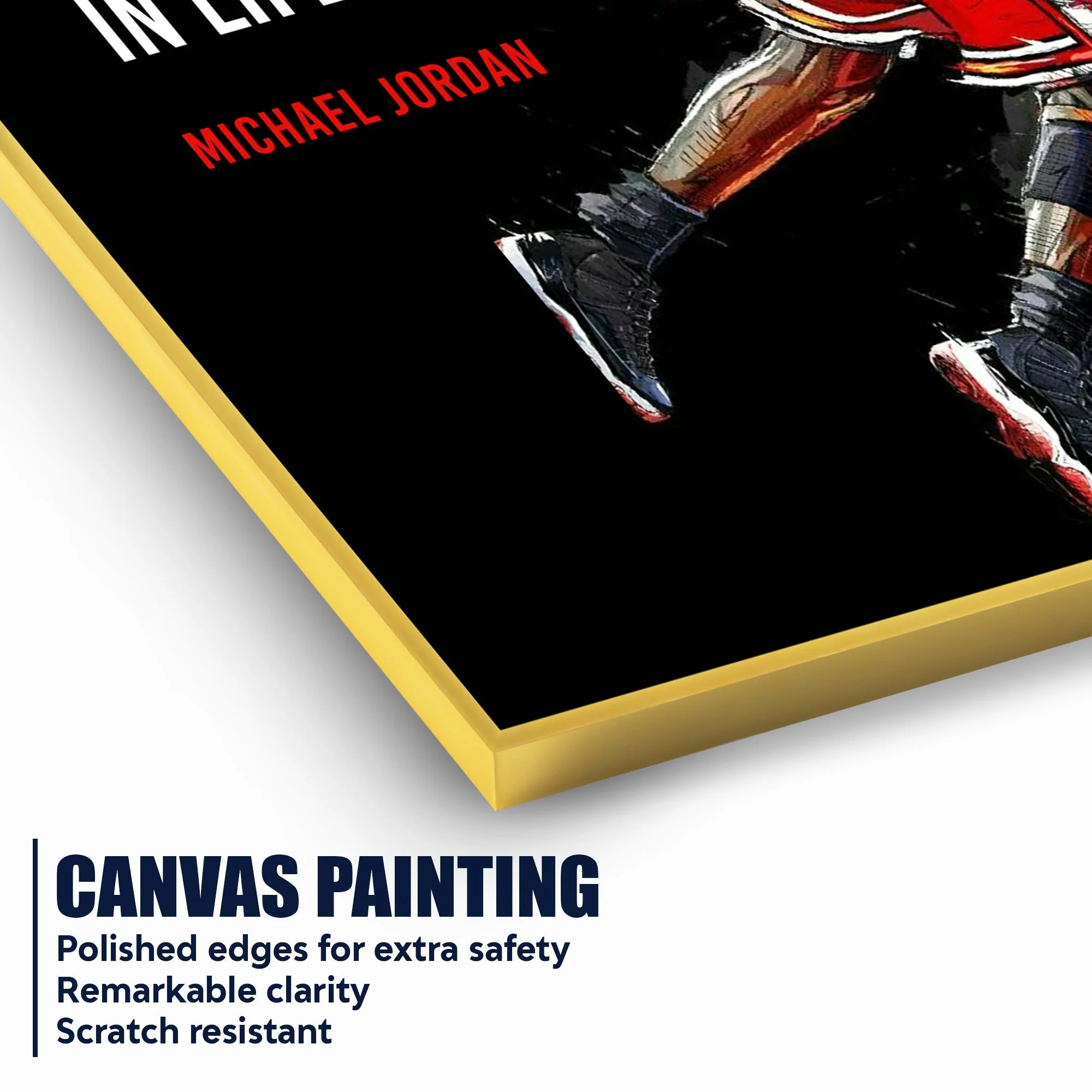 Flying Black Cat Michael Jordon Cotton Canvas Wall Painting - Image 4