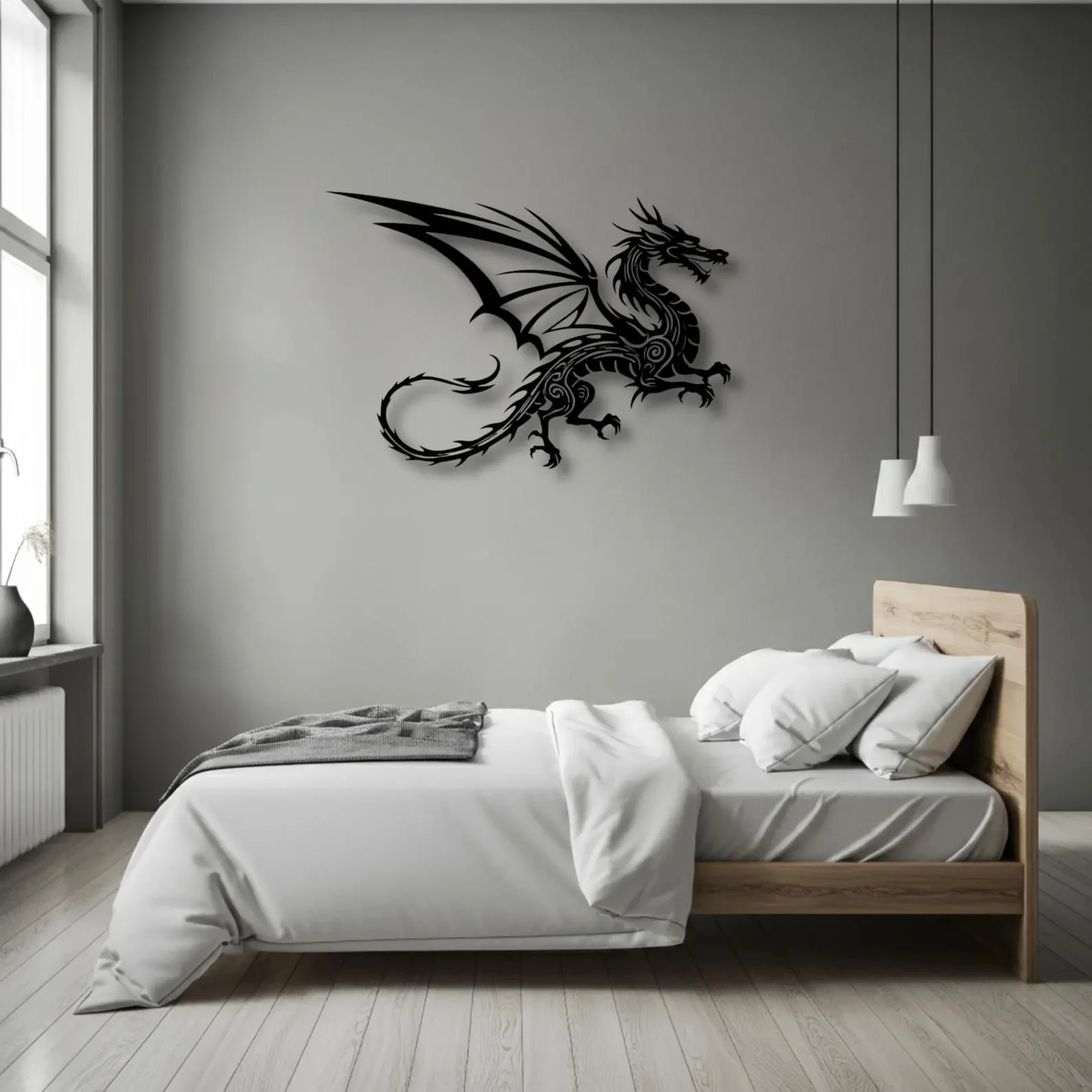 Flying Dragon Art Pattern Metal Art Wall Decor - Image 2