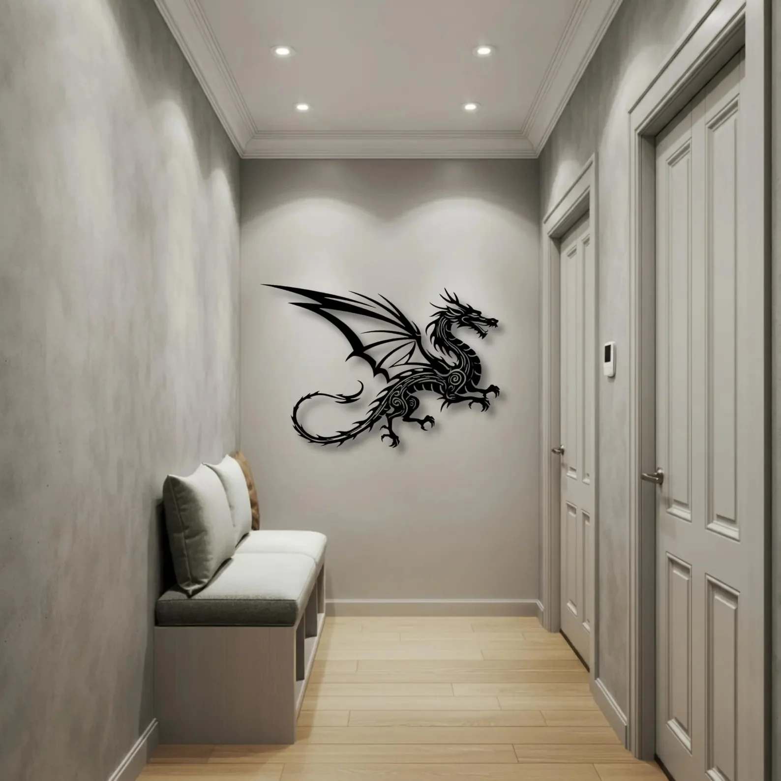 Flying Dragon Art Pattern Metal Art Wall Decor - Image 3