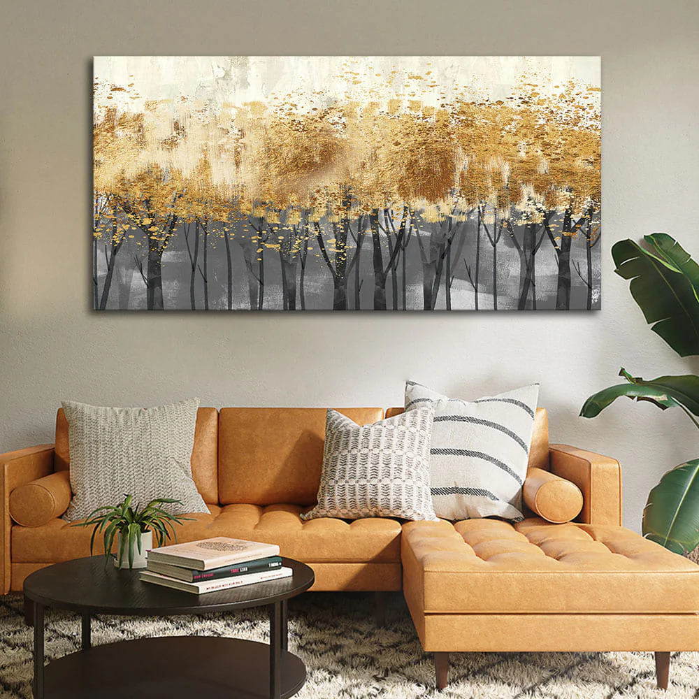 Forest Splatter Abstract Art Canvas Wall Painting - Image 2