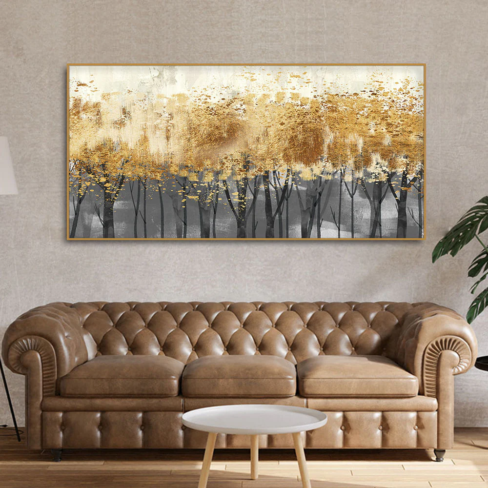 Forest Splatter Abstract Art Canvas Wall Painting - Image 3