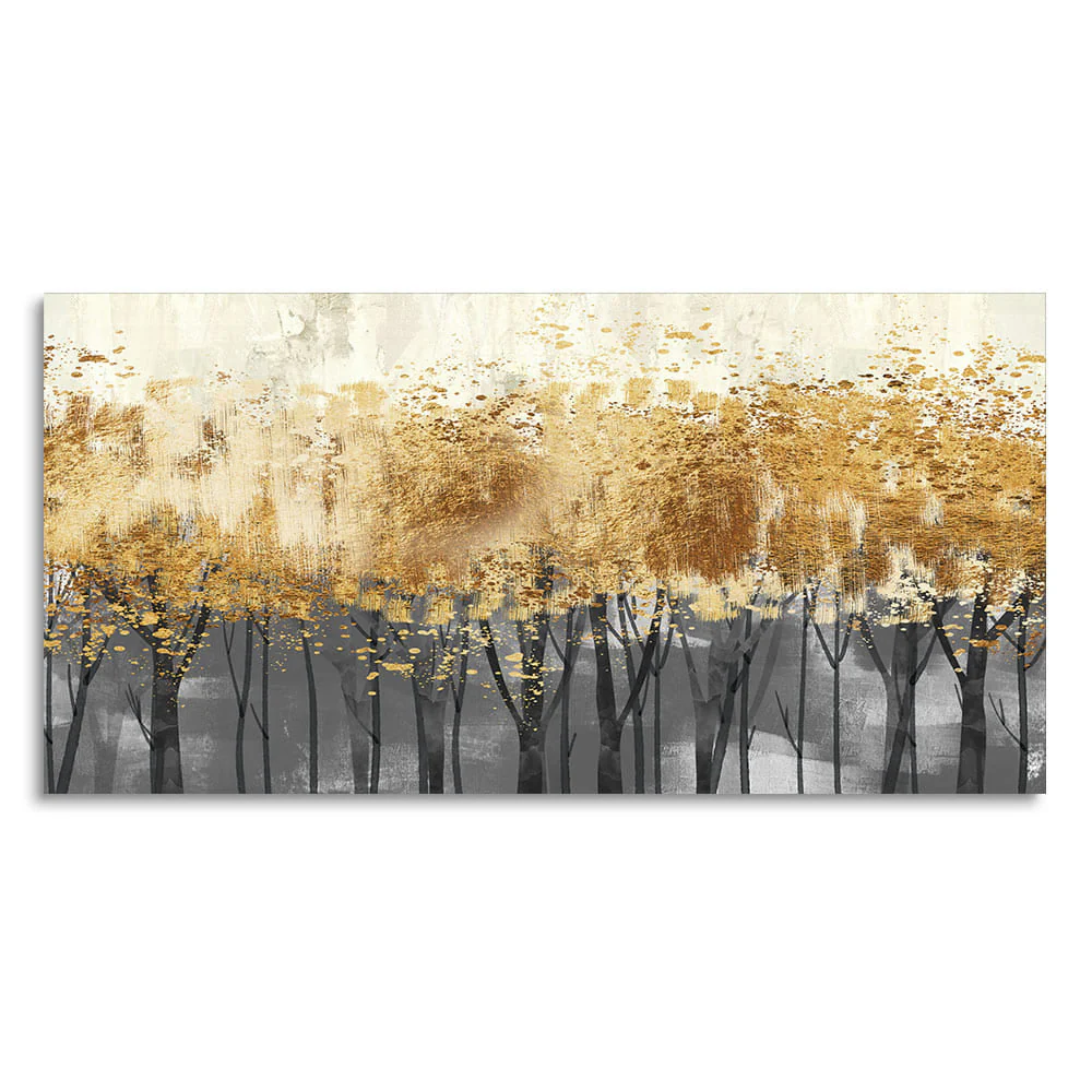 Forest Splatter Abstract Art Canvas Wall Painting - Image 4