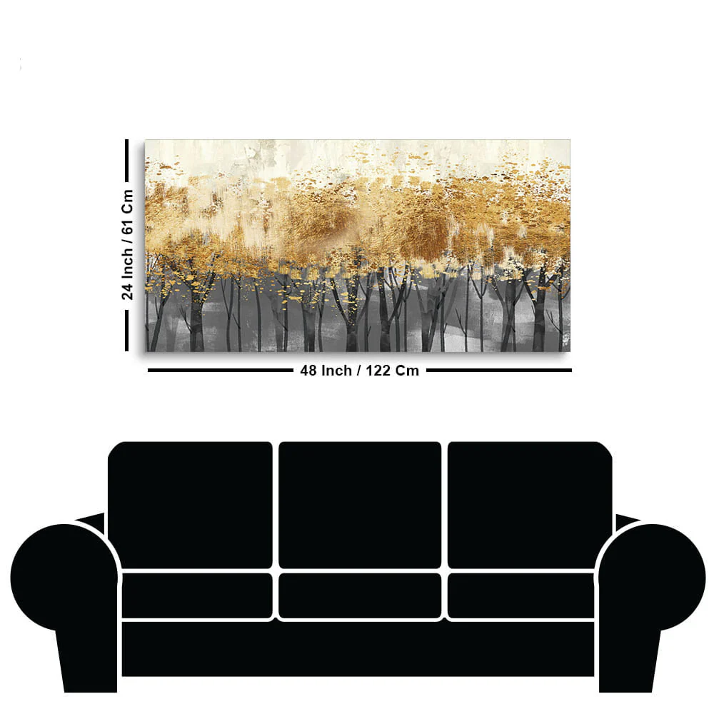 Forest Splatter Abstract Art Canvas Wall Painting - Image 7