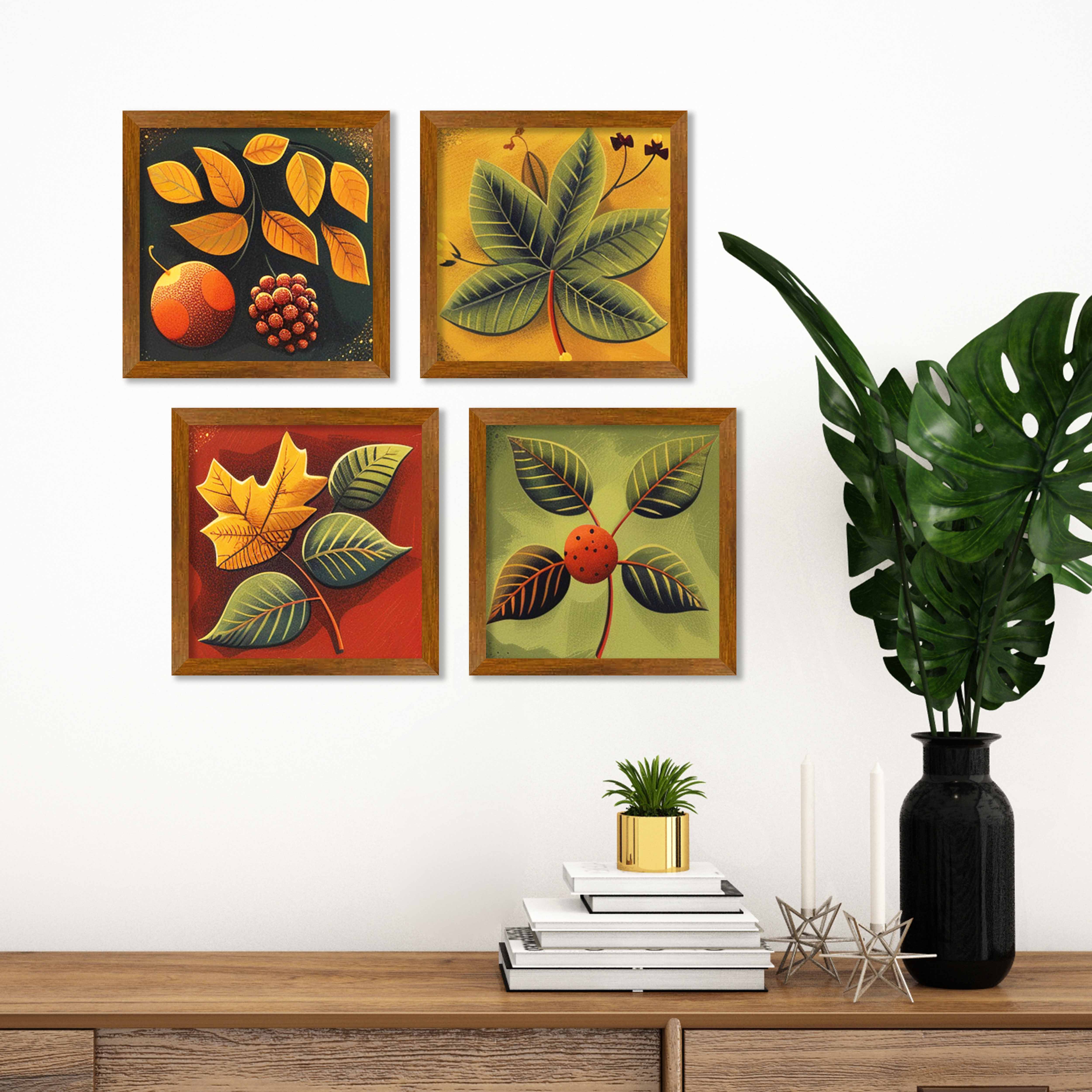 Fruits & Leaves Wall Frame Set of Four - Image 2