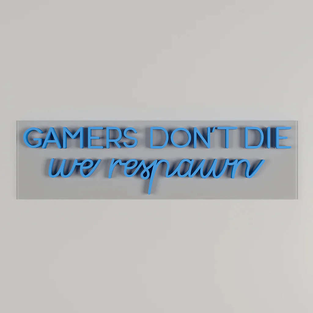 Gamers Don't Die Text Neon LED Light - Image 10