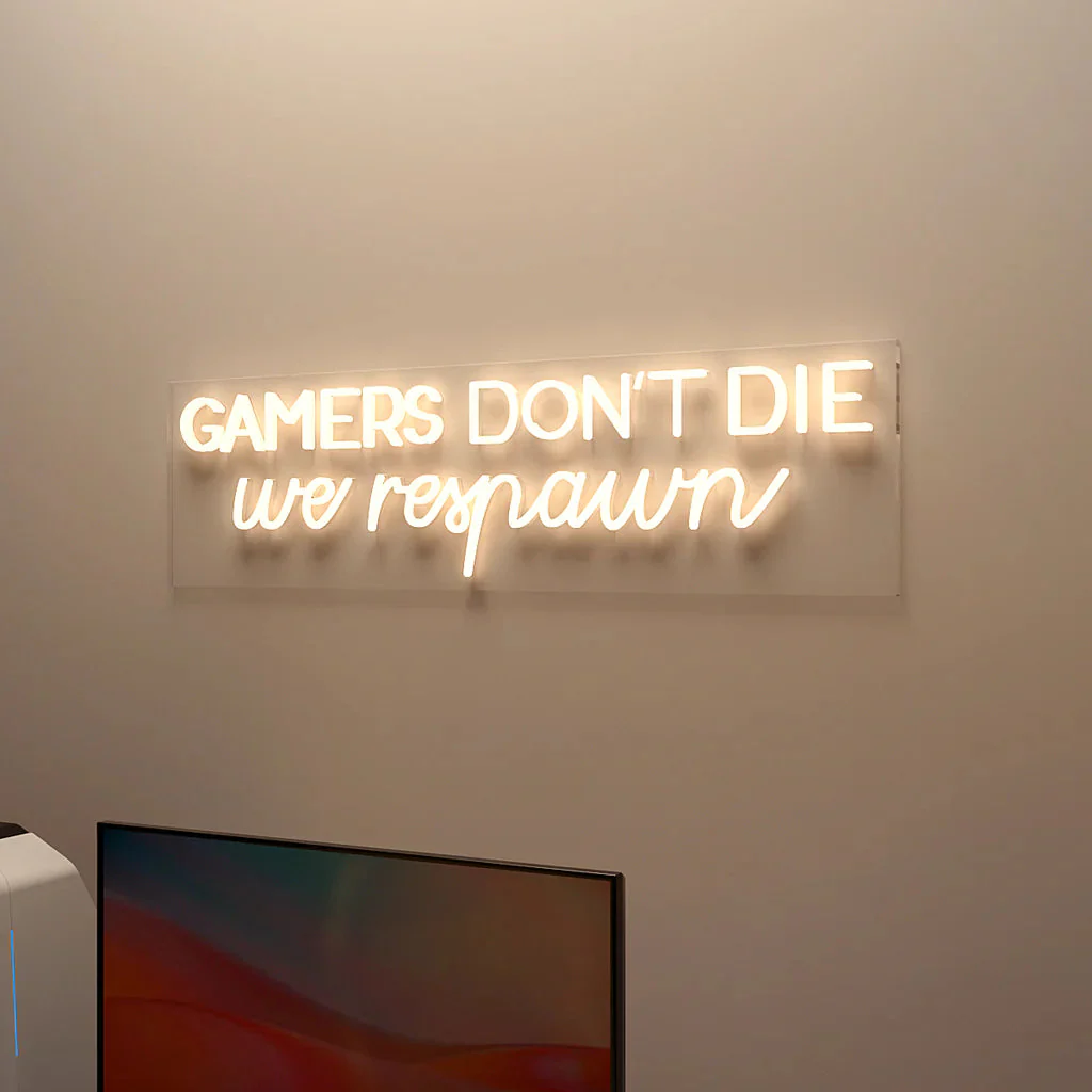 Gamers Don't Die Text Neon LED Light - Image 2