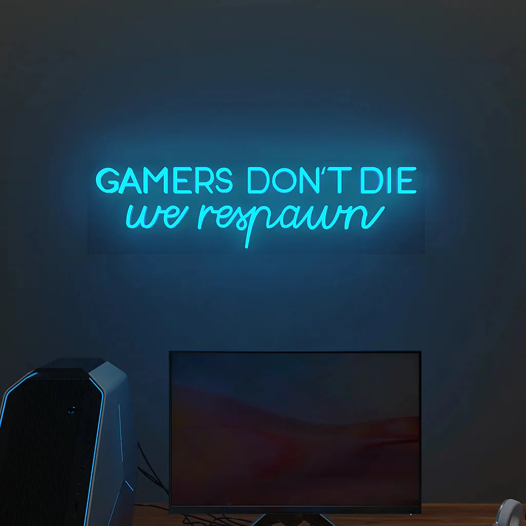 Gamers Don't Die Text Neon LED Light - Image 4
