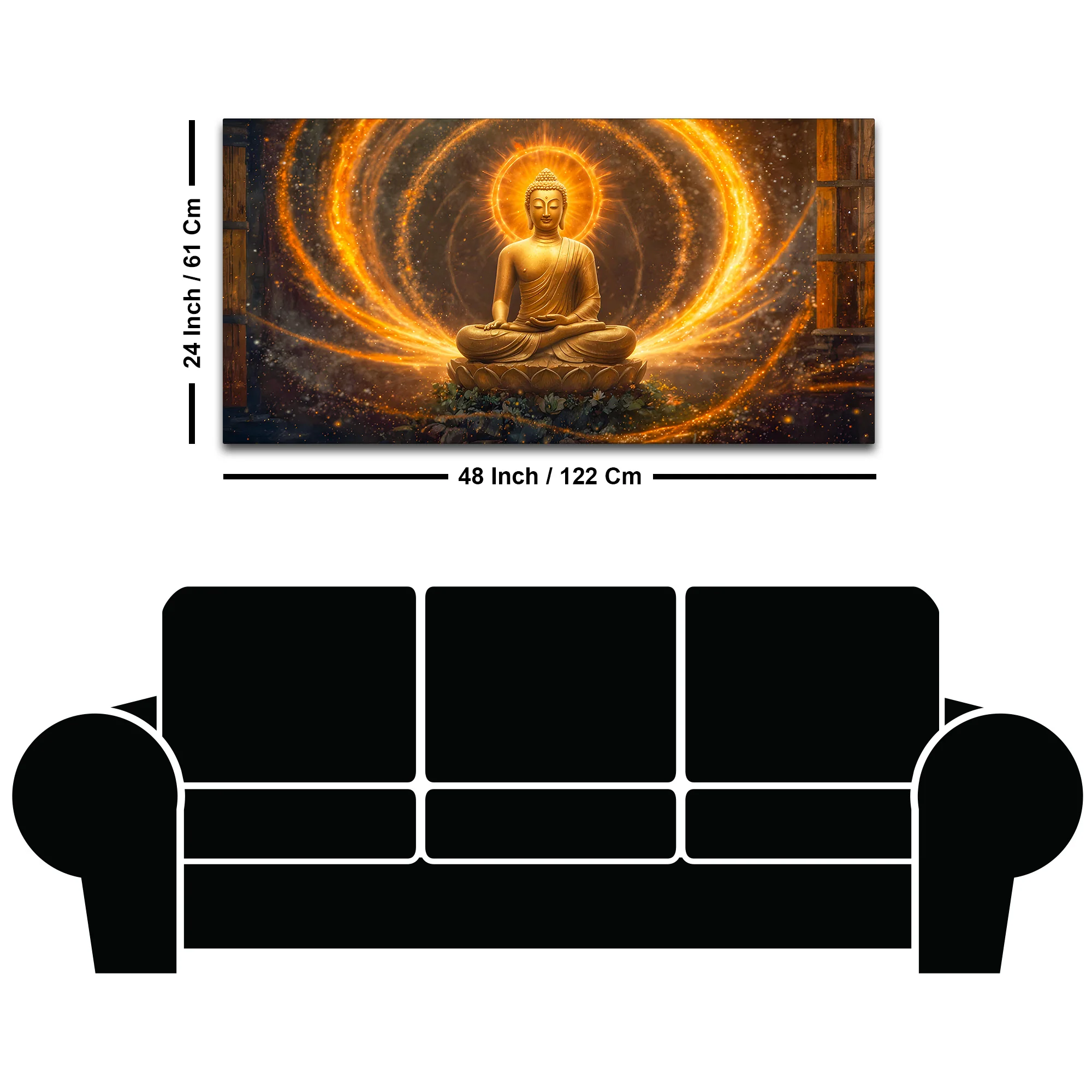 Gautam Buddha Canvas Painting for Stylish Walls - Image 8
