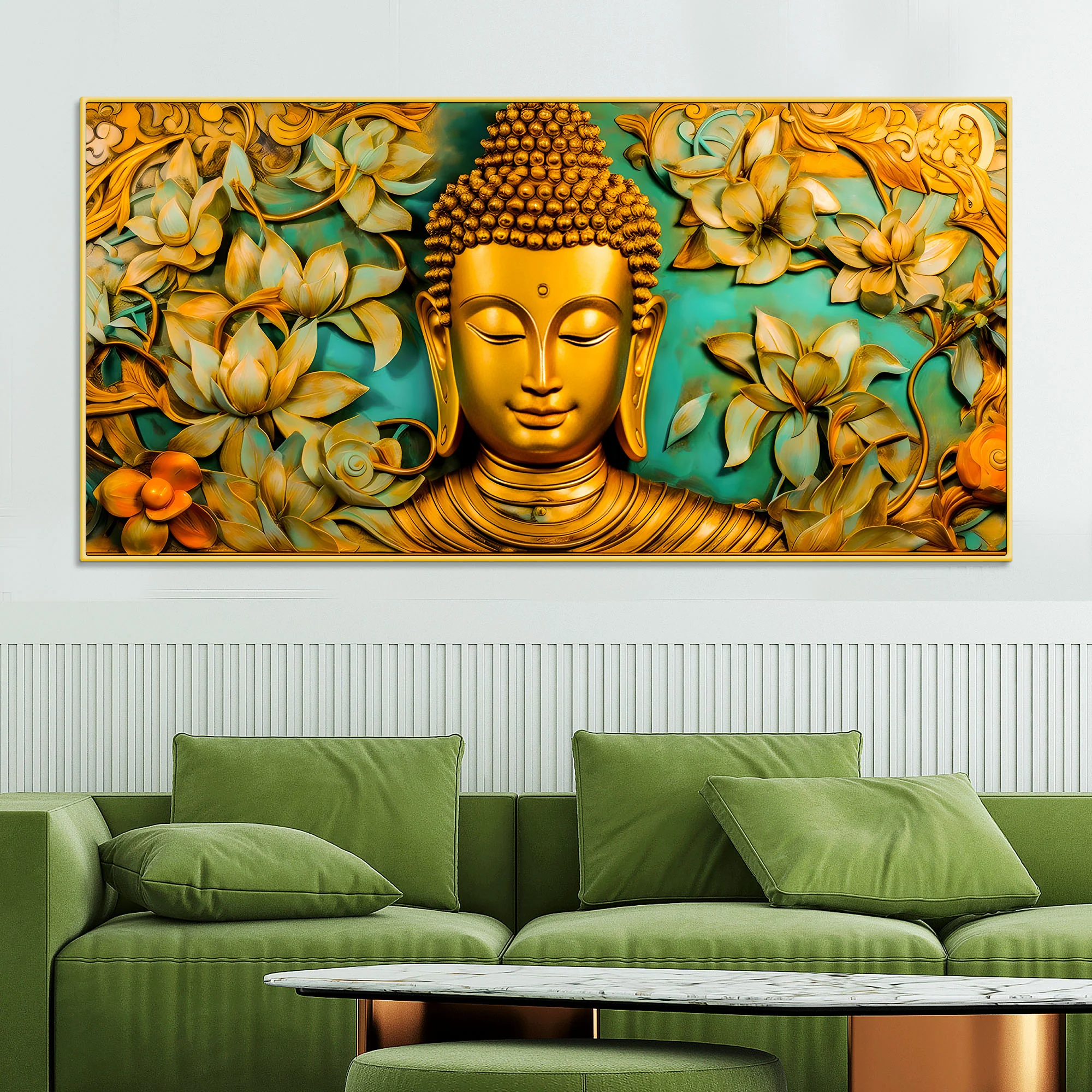 Gautam Buddha Canvas Wall Painting for Peaceful Home Spaces - Image 2