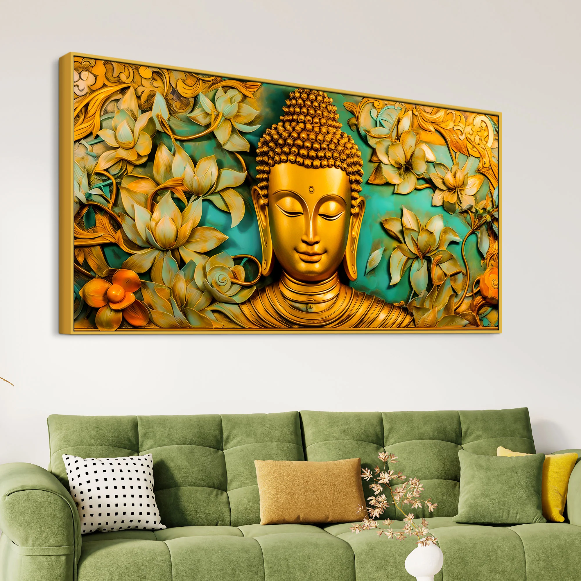 Gautam Buddha Canvas Wall Painting for Peaceful Home Spaces - Image 5