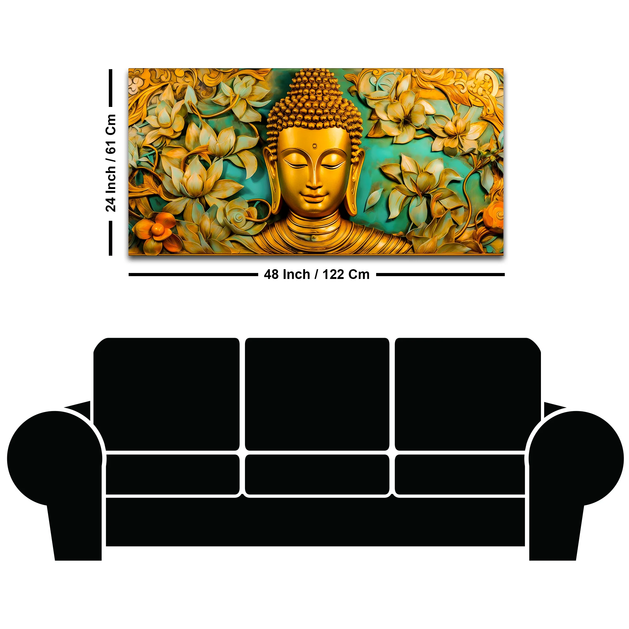 Gautam Buddha Canvas Wall Painting for Peaceful Home Spaces - Image 8