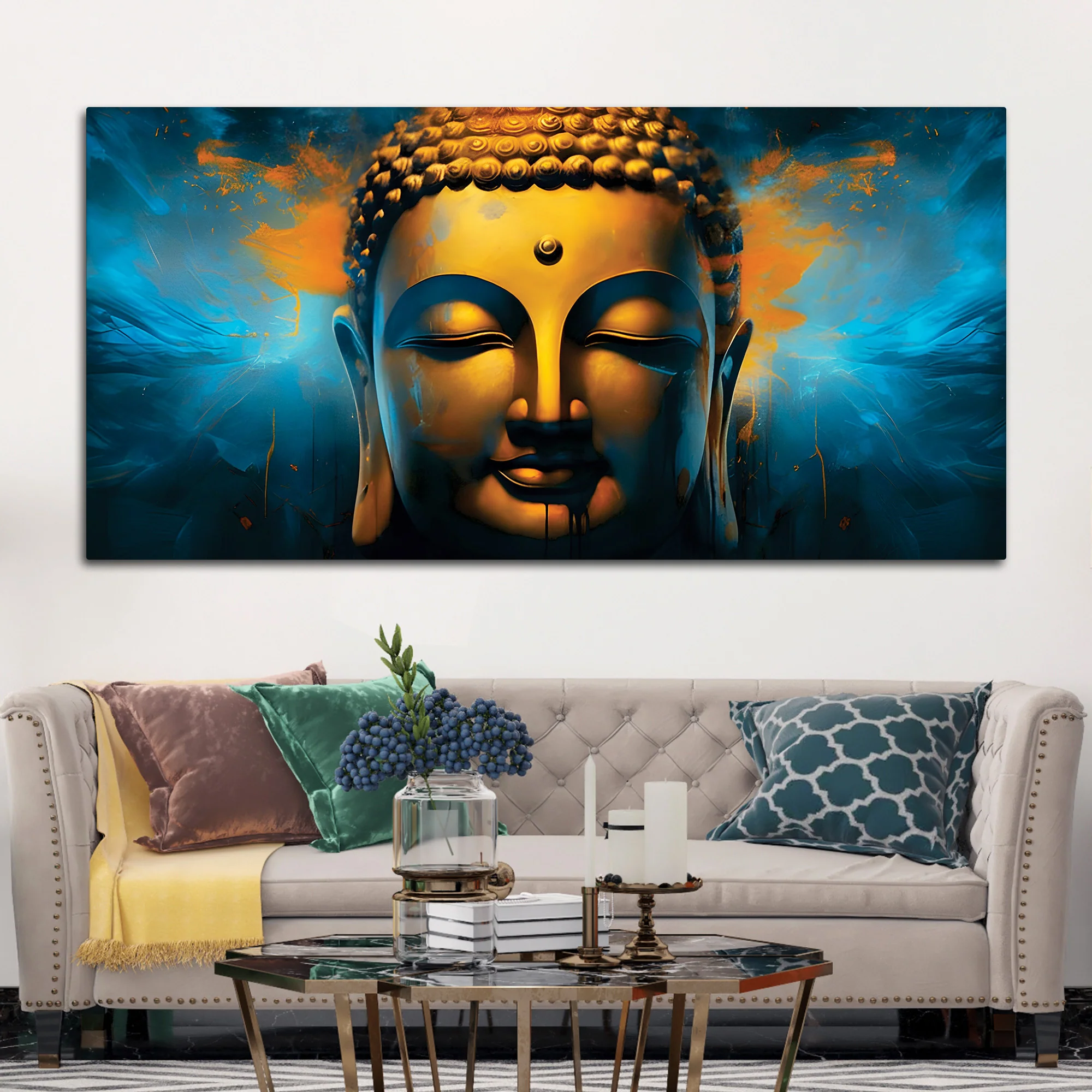 Gautam Buddha Painting for Home & Office Spiritual Decor - Image 3