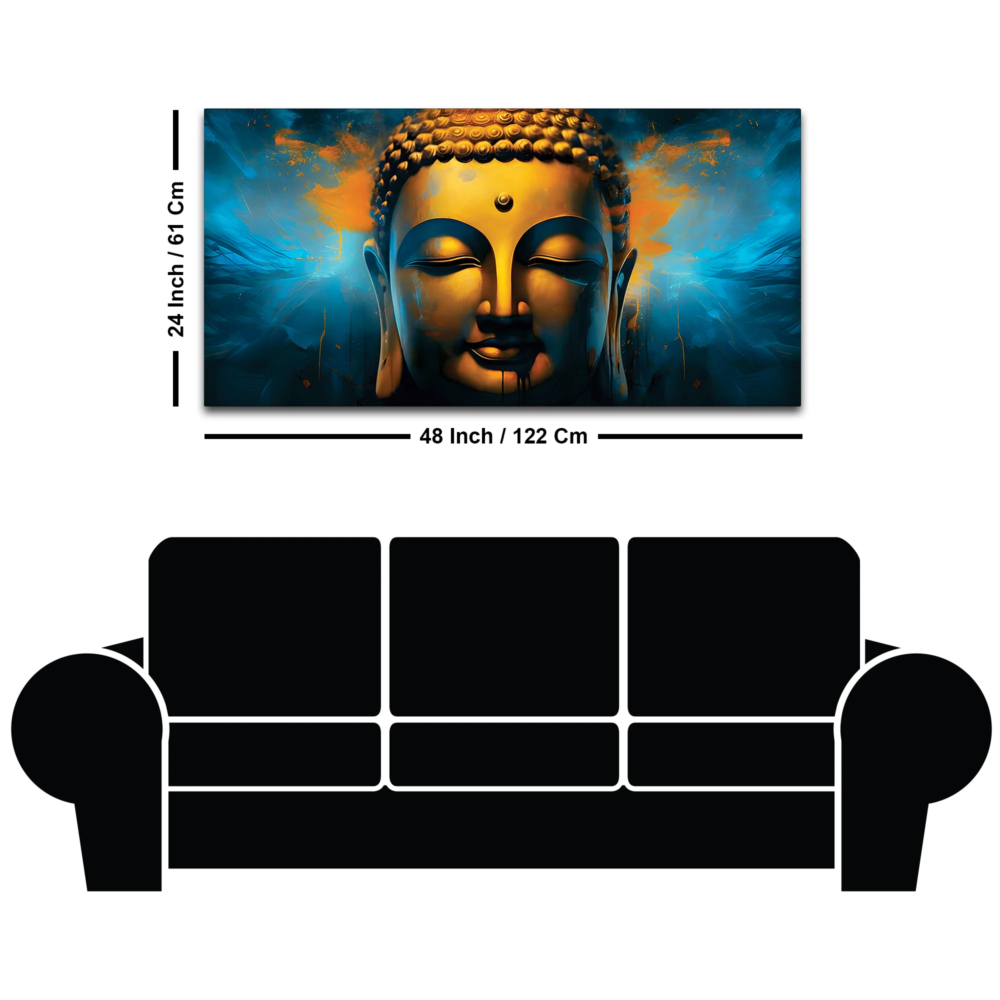 Gautam Buddha Painting for Home & Office Spiritual Decor - Image 8