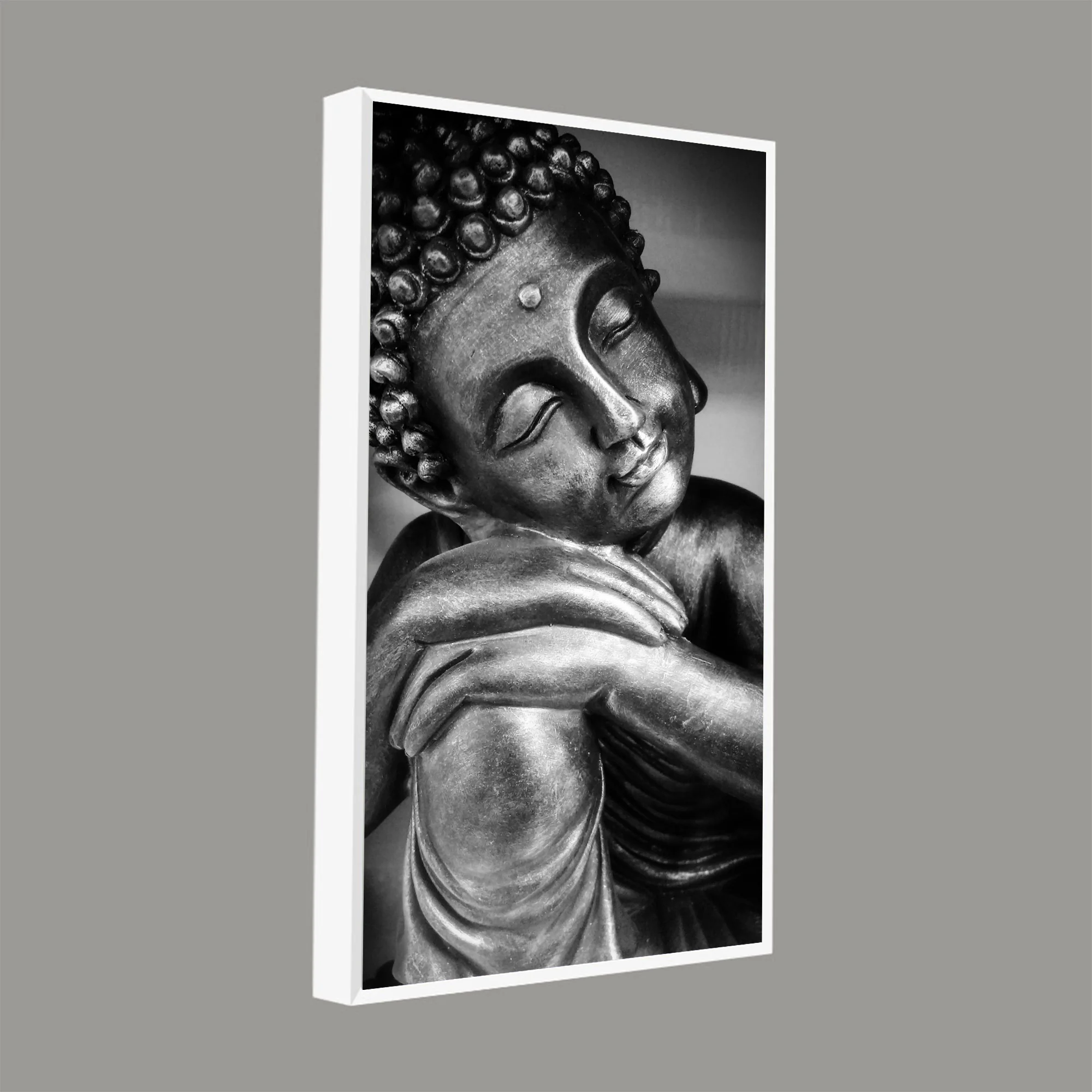 Gautam Buddha Sculpture Canvas Wall Painting - Image 7