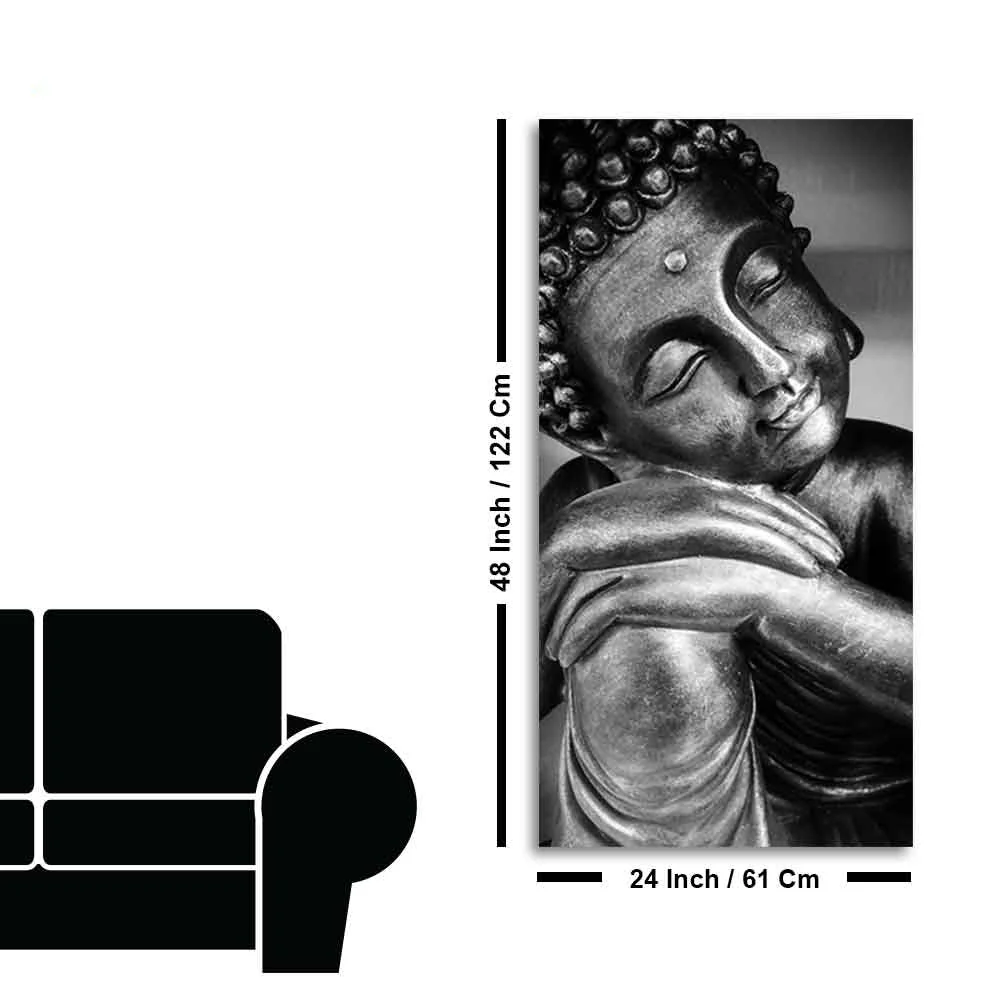 Gautam Buddha Sculpture Canvas Wall Painting - Image 9