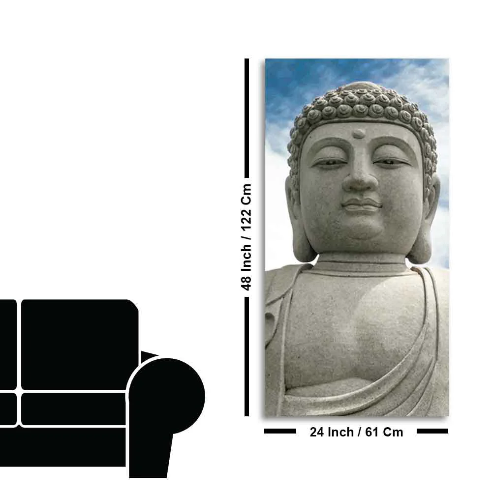 Gautam Buddha Sculpture Vertical Wall Painting - Image 8