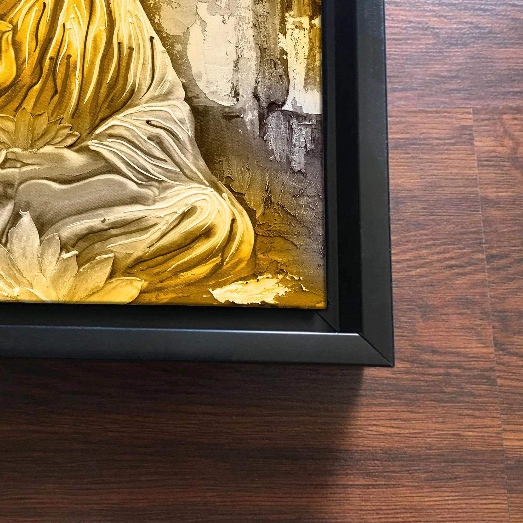 Gautam Buddha Floating Canvas Religious Wall Painting Frame - Image 5