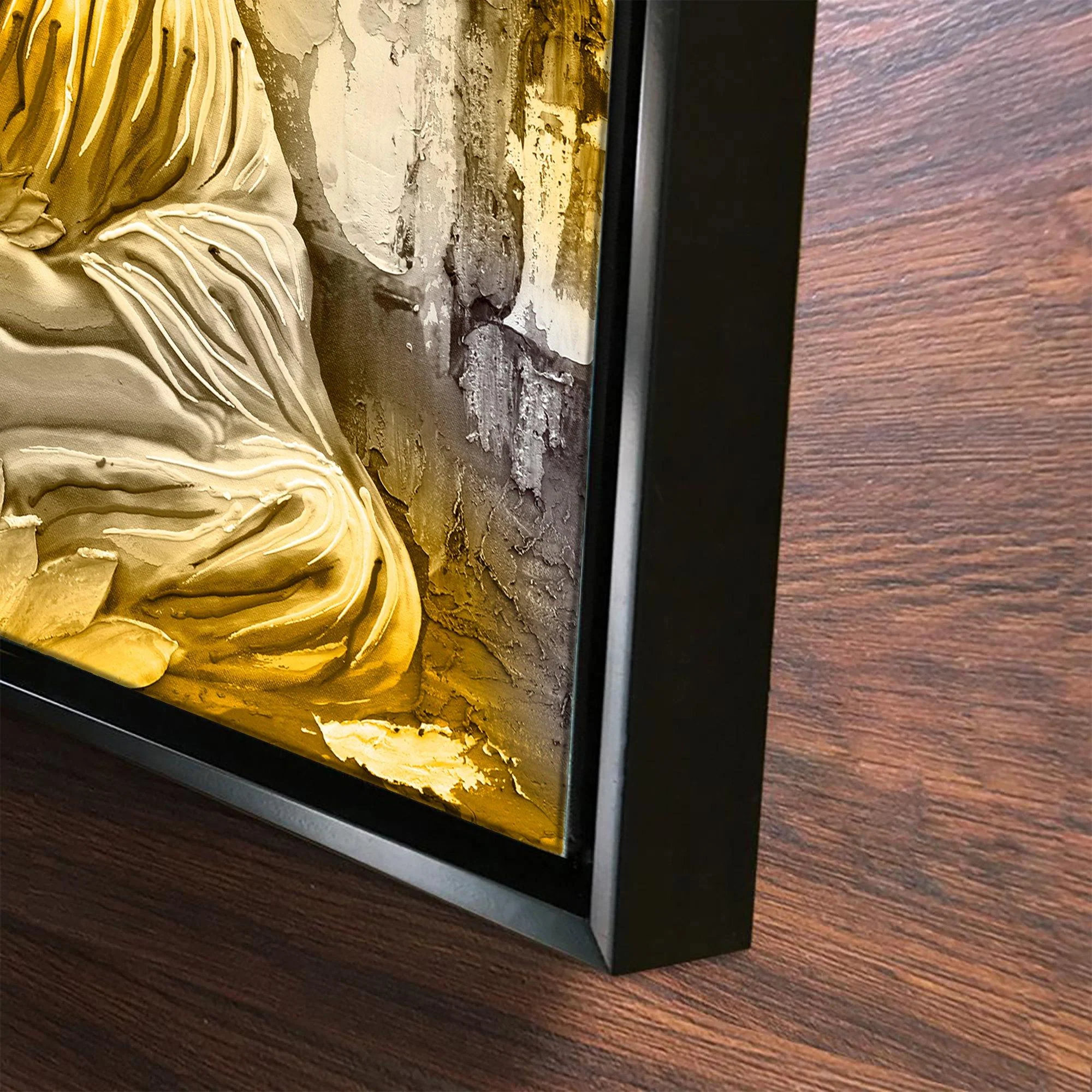 Gautam Buddha Floating Canvas Religious Wall Painting Frame - Image 6