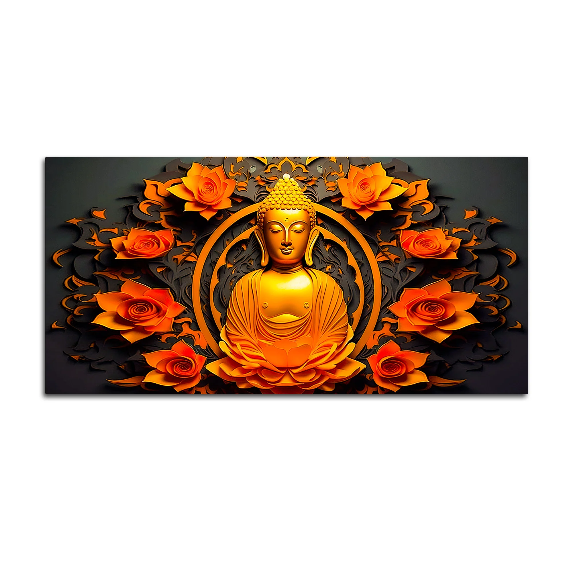 Gautam Buddha Wall Painting for Office & Home Décor - Image 4