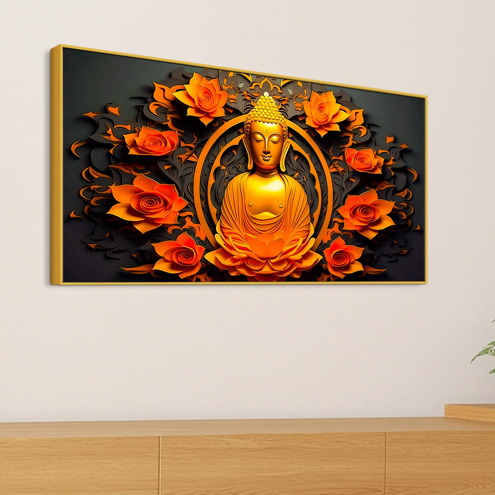 Gautam Buddha Wall Painting for Office & Home Décor - Image 5