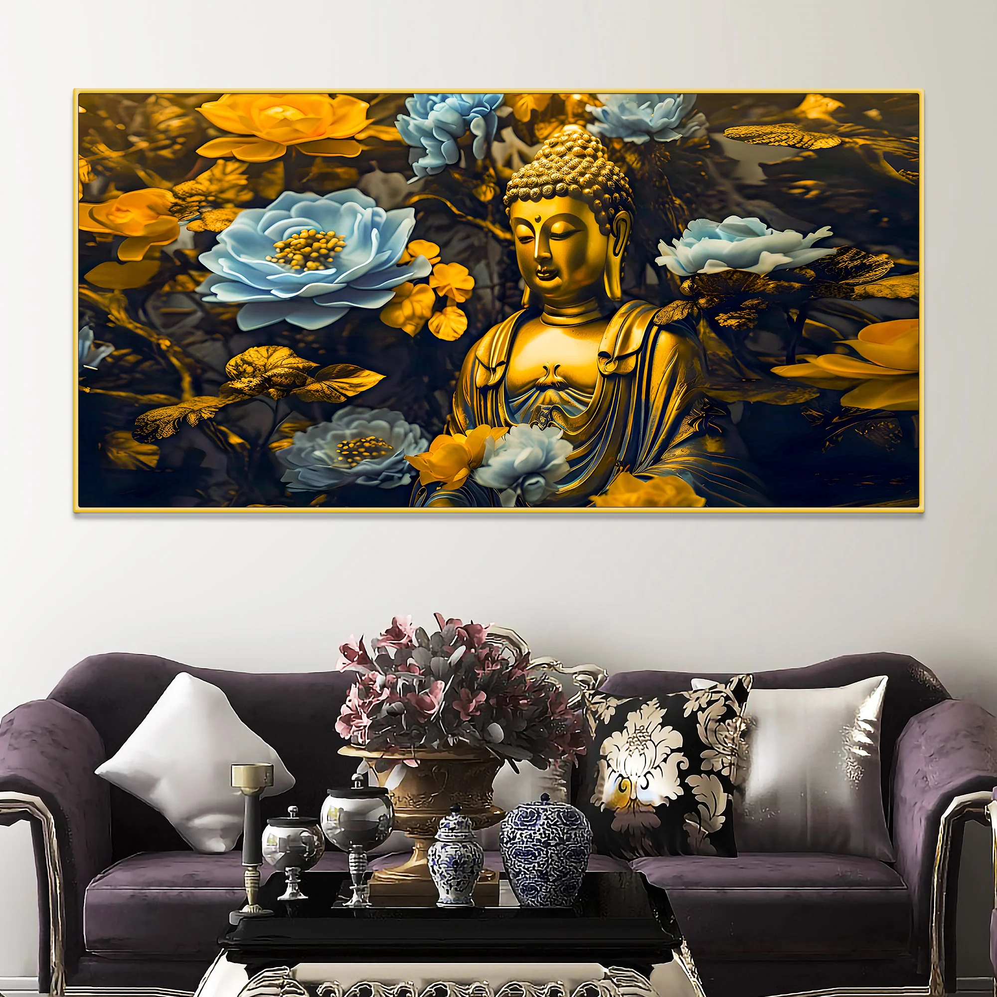 Gautam Buddha Wall Painting for Premium Living Room Décor - Image 2