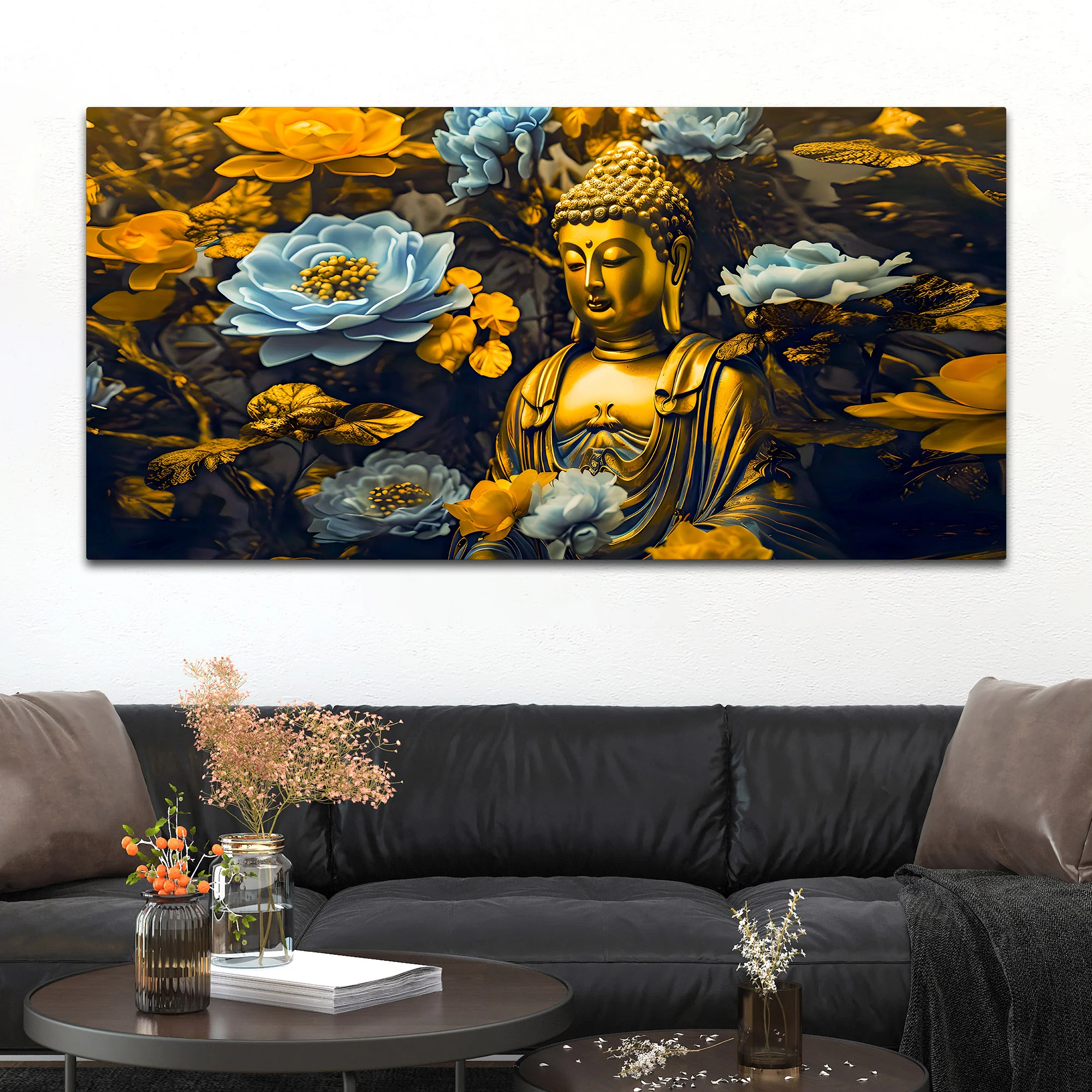Gautam Buddha Wall Painting for Premium Living Room Décor - Image 3