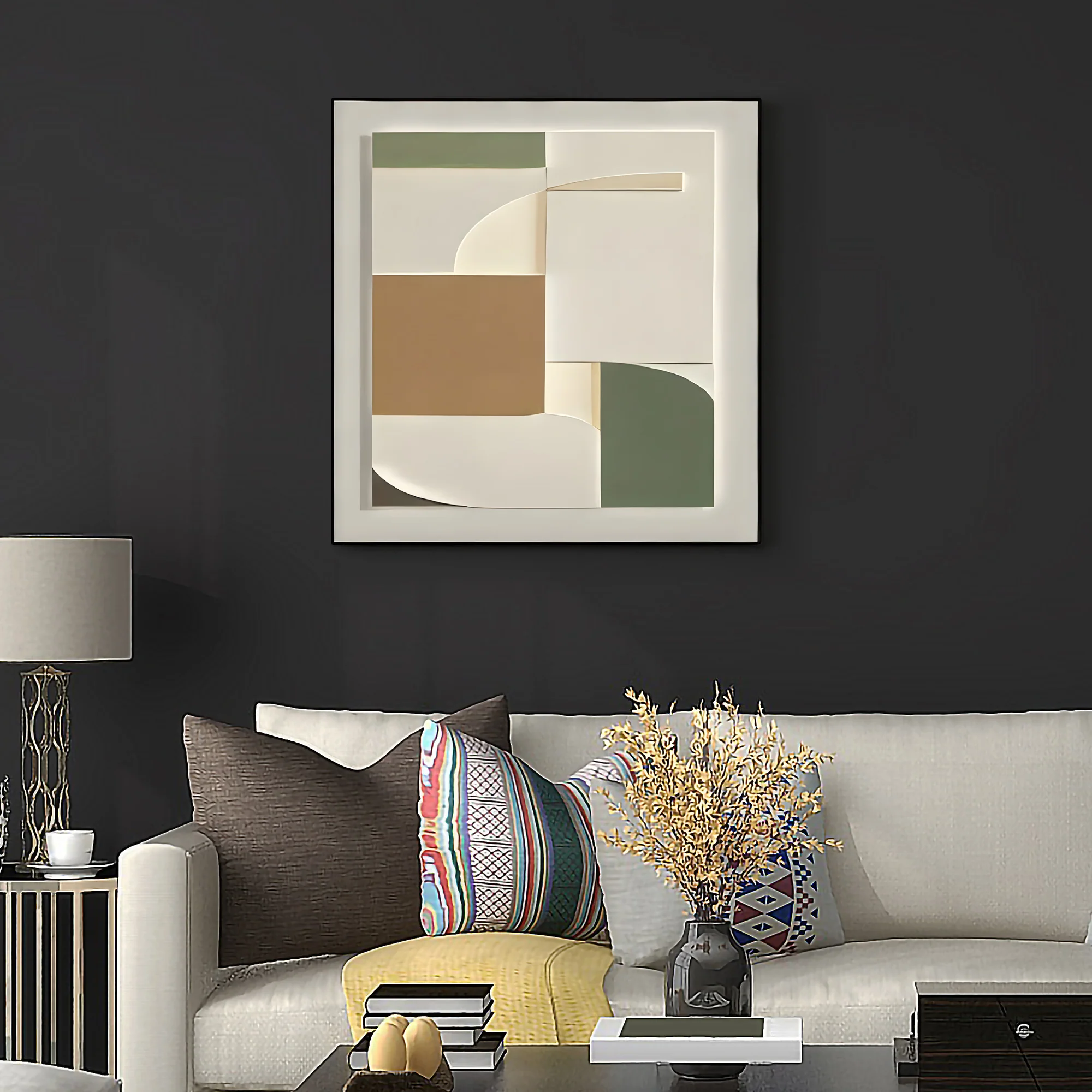 Geometric Abstract Layered Design 3D Wall Art Home Decor