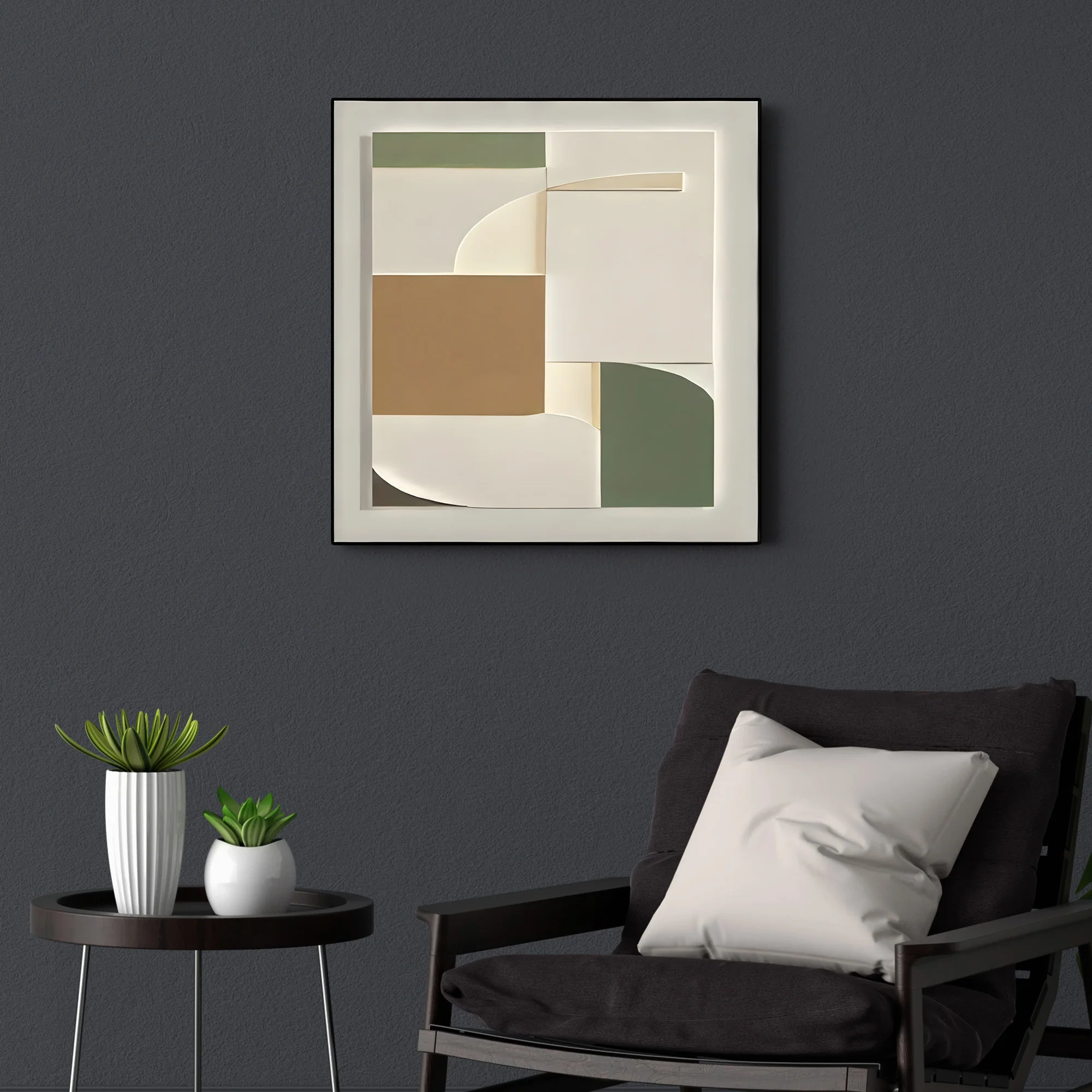 Geometric Abstract Layered Design 3D Wall Art Home Decor - Image 3