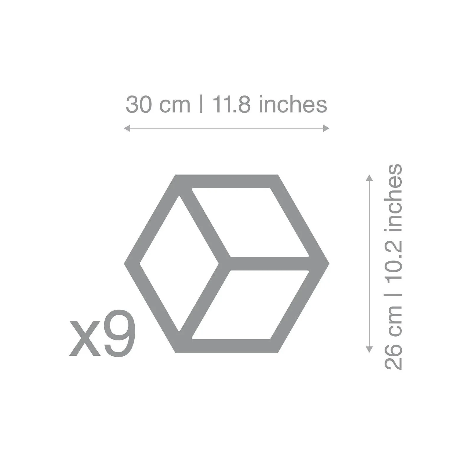 Geometric Hexagon Wall Mirror | 3D Cube Decorative Mirror Set - Image 5