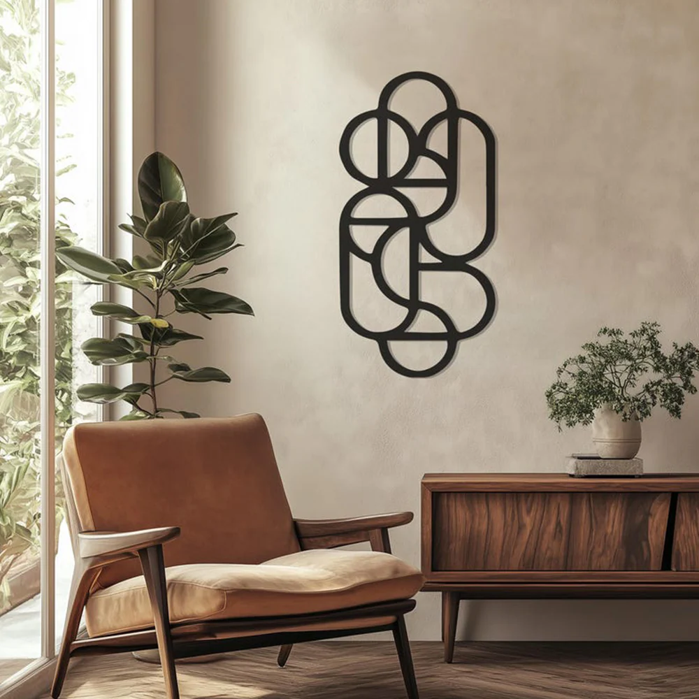 Geometric Nexus Design Wall Metal Art Decor