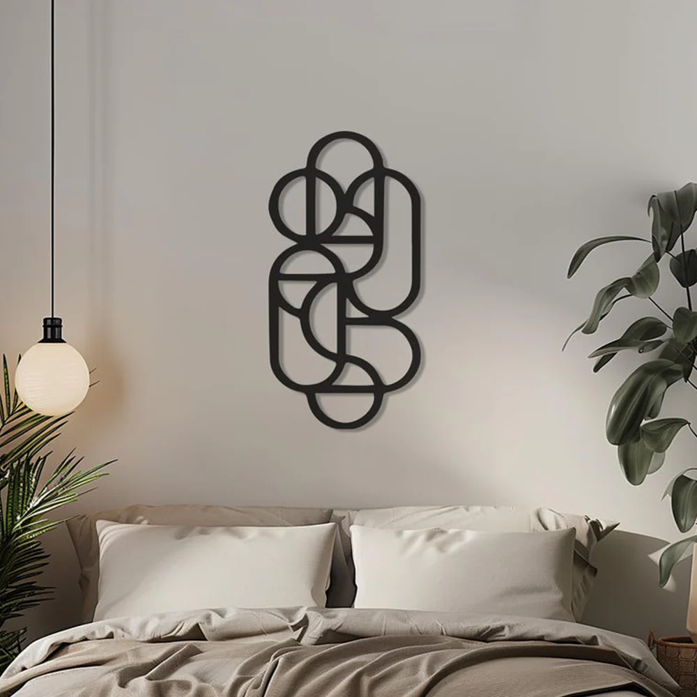 Geometric Nexus Design Wall Metal Art Decor - Image 2