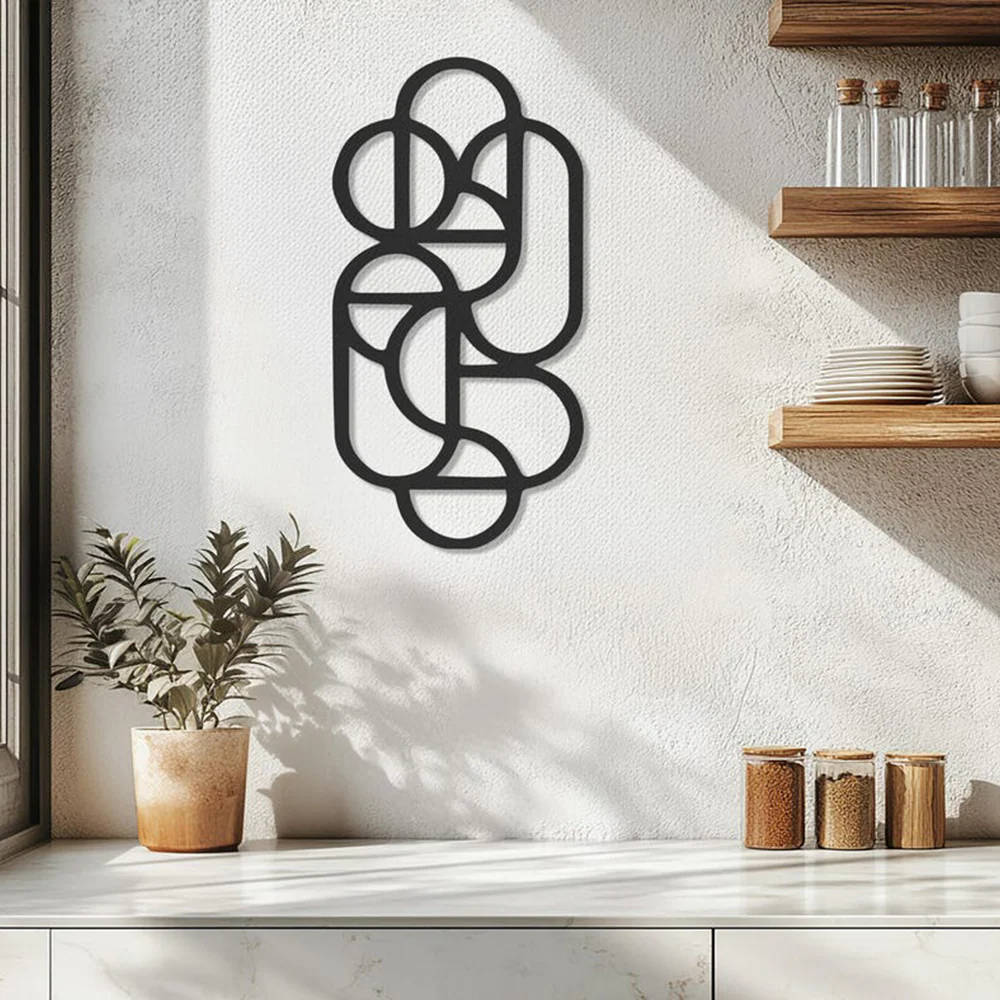 Geometric Nexus Design Wall Metal Art Decor - Image 4