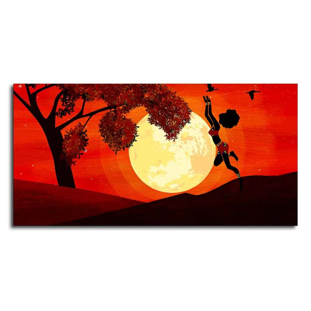 Girl Catching Bird Premium Wall Painting - Image 4