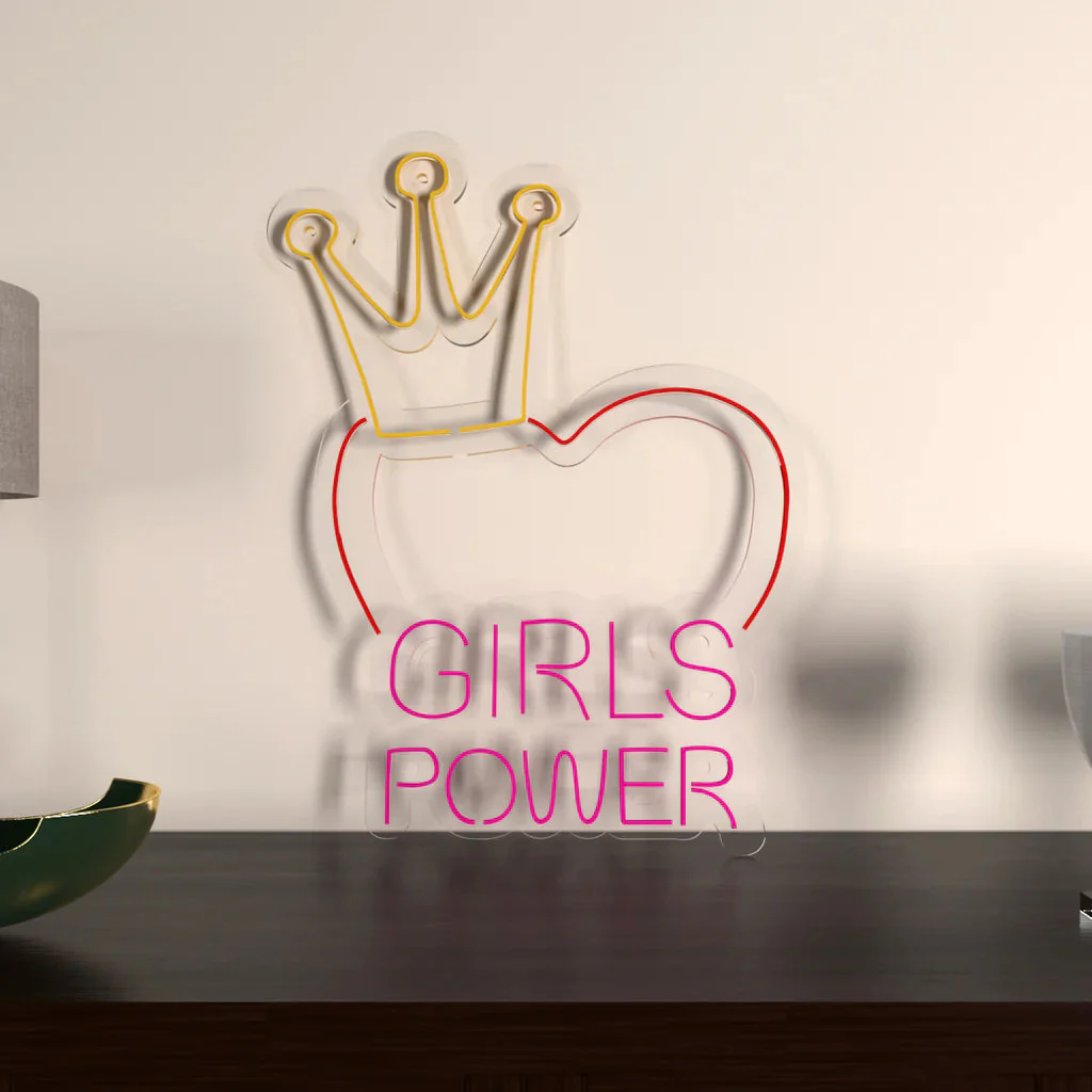 Girls Power Text Neon LED Light - Image 3
