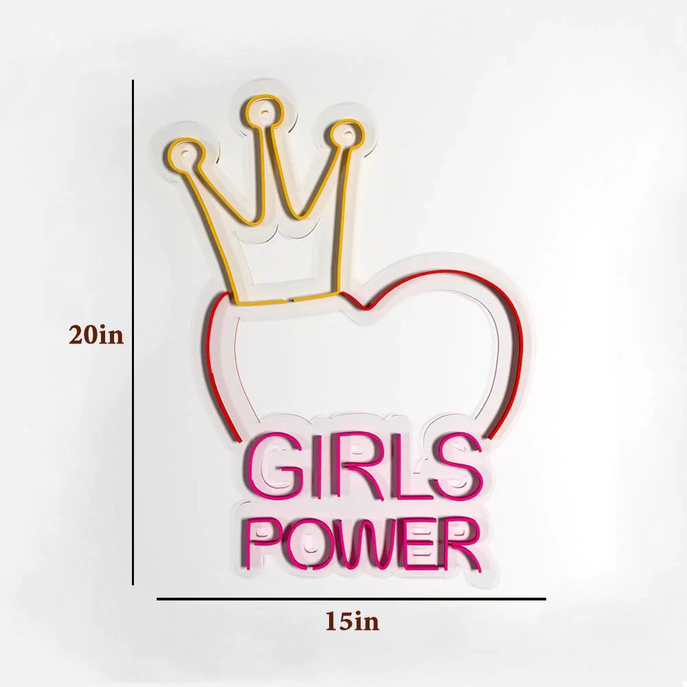 Girls Power Text Neon LED Light - Image 4