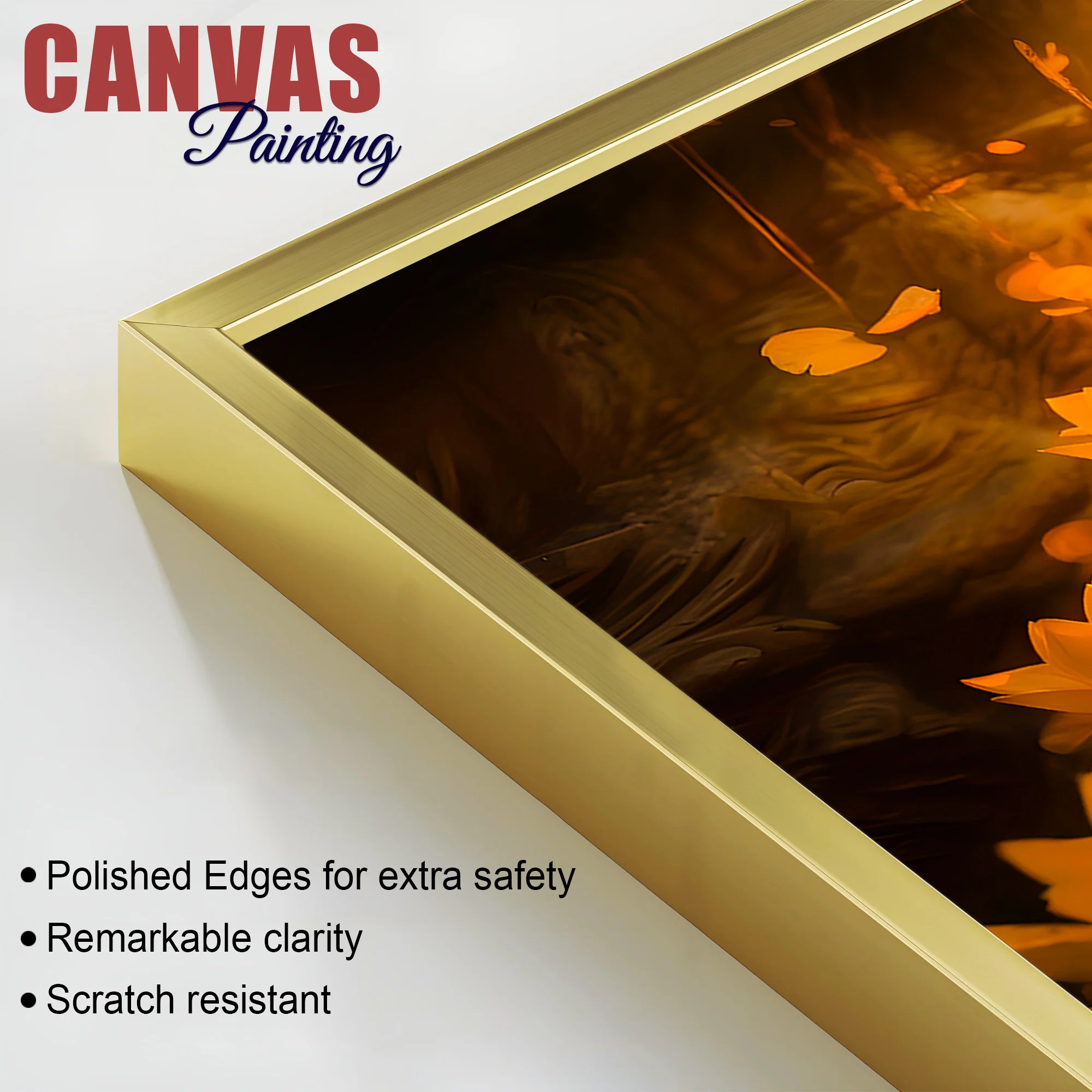 Glowing Lotus Buddha Canvas Painting - Image 6