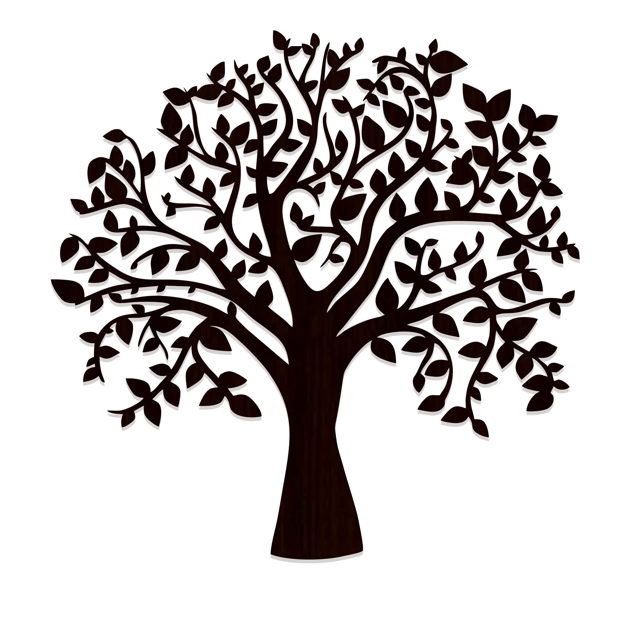 Glowing Tree Backlit Wooden Wall Art with LED Night Light Walnut Finish - Image 3